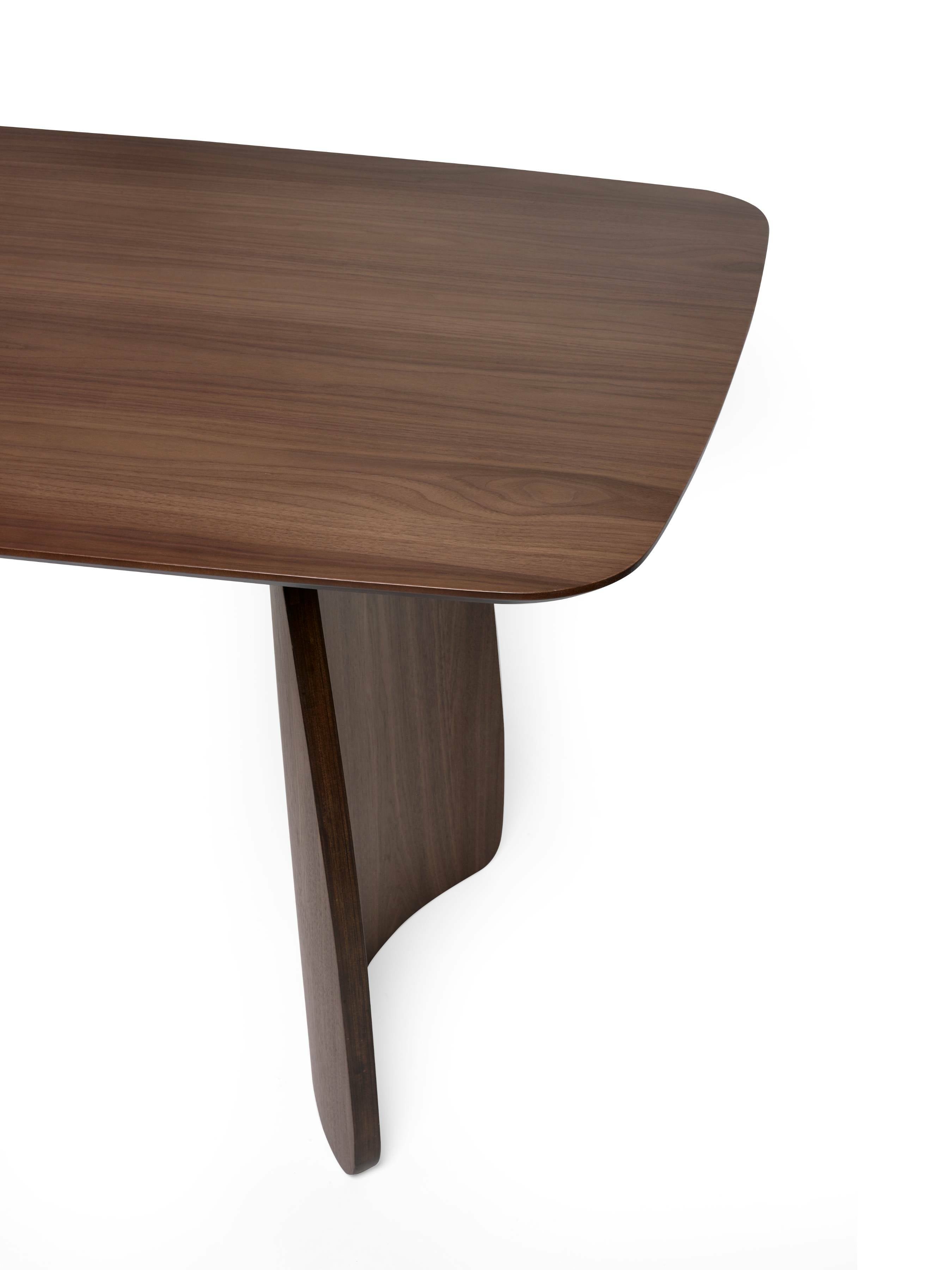 Artemis Curved Leg Walnut Dining Table