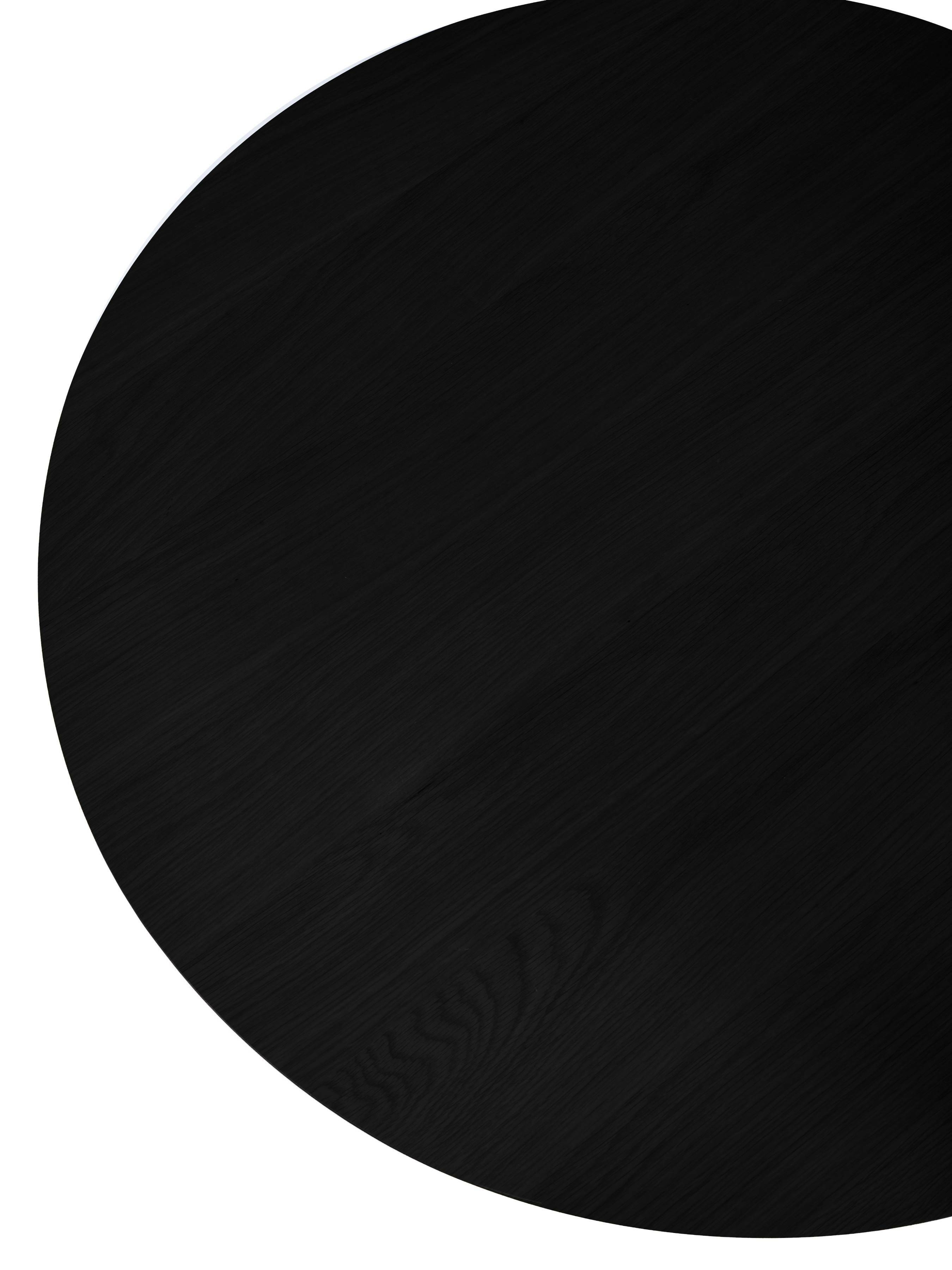 Ollie Black 45cm Round Lamp Table