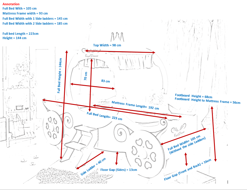 Artisan Bed Company Kids Bed Pink Princess Carriage Bed Bed Kings