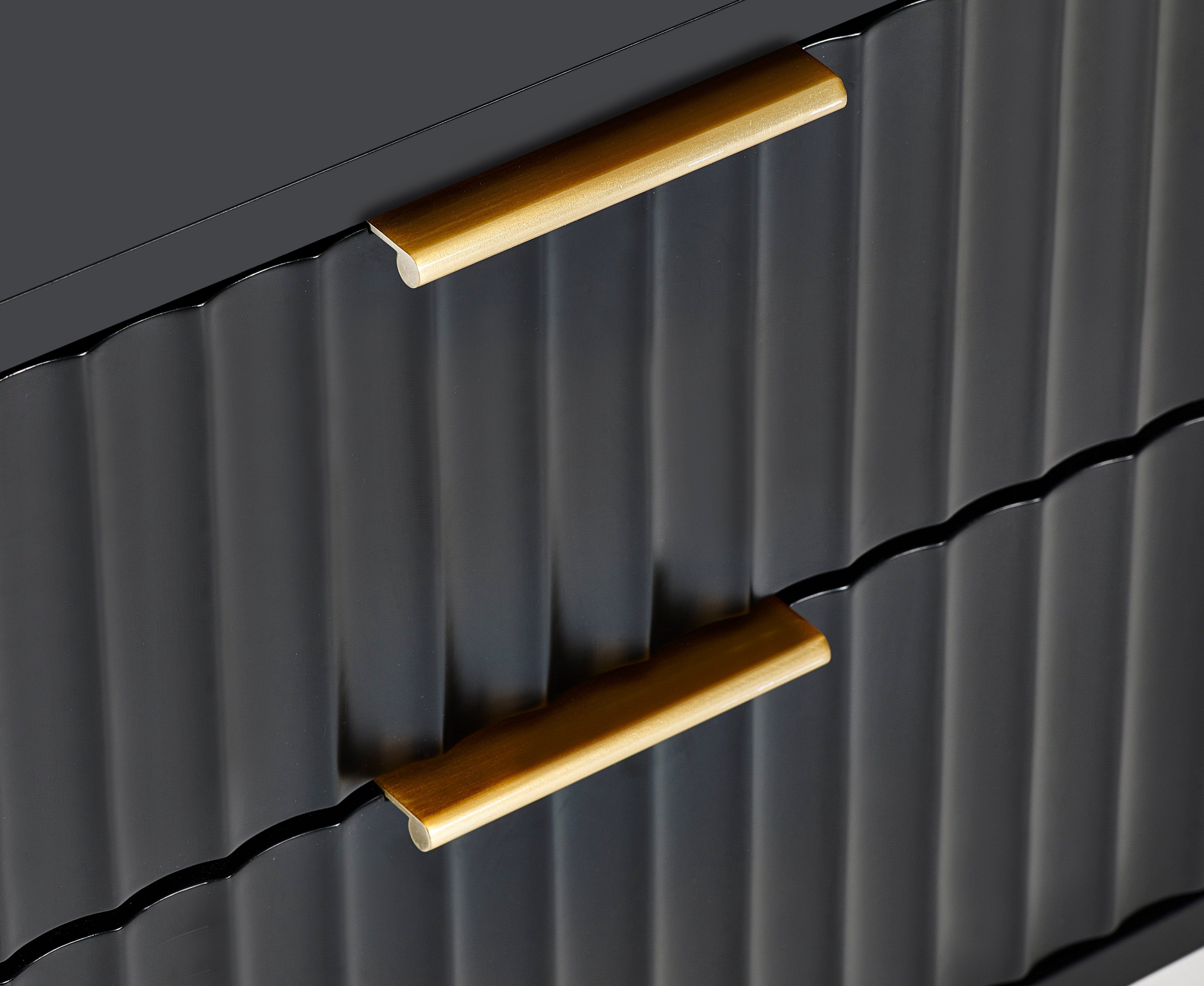 Julian Bowen Lamp Table Murano Lamp Table - Matt Black Bed Kings