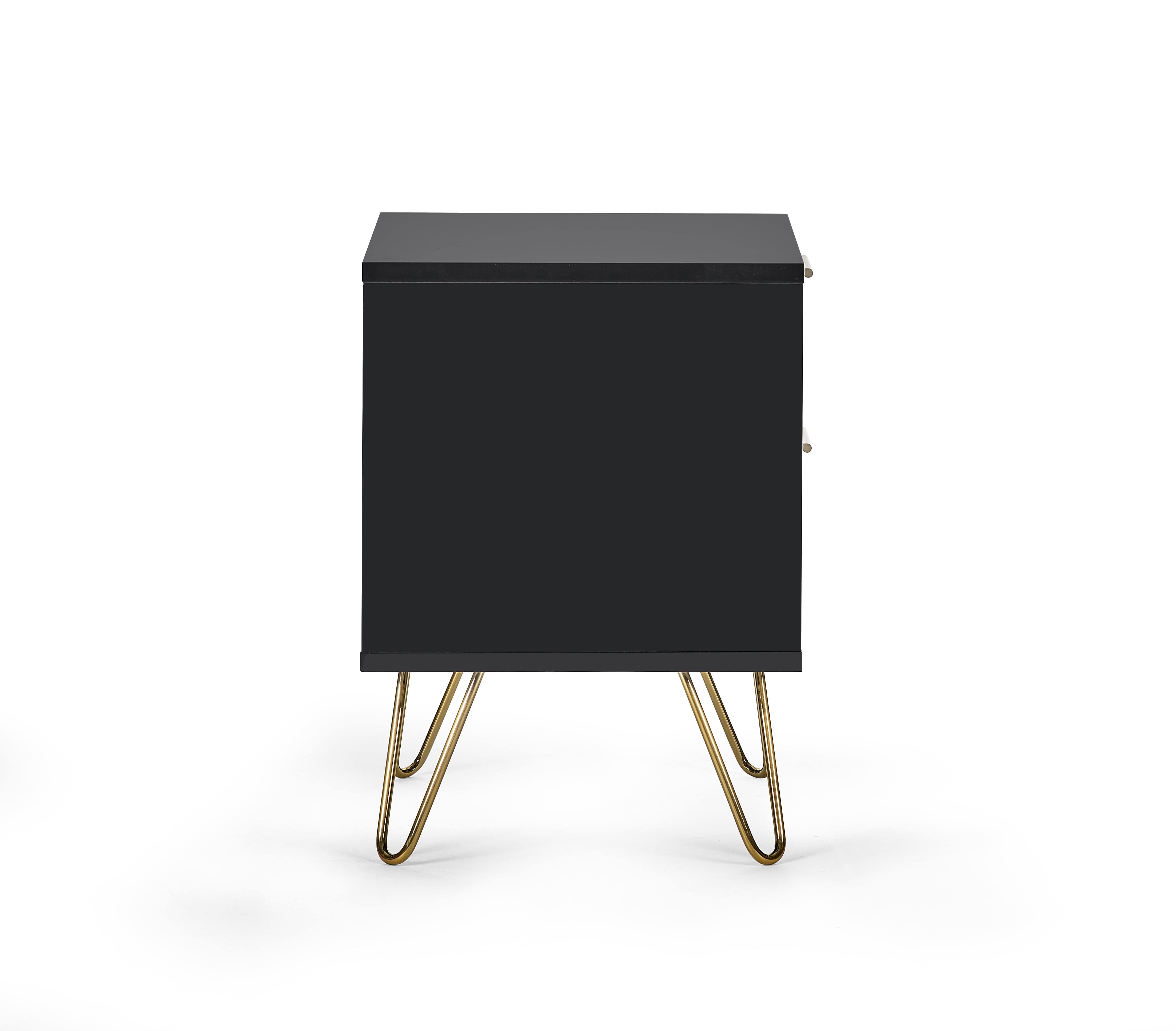 Julian Bowen Lamp Table Murano Lamp Table - Matt Black Bed Kings