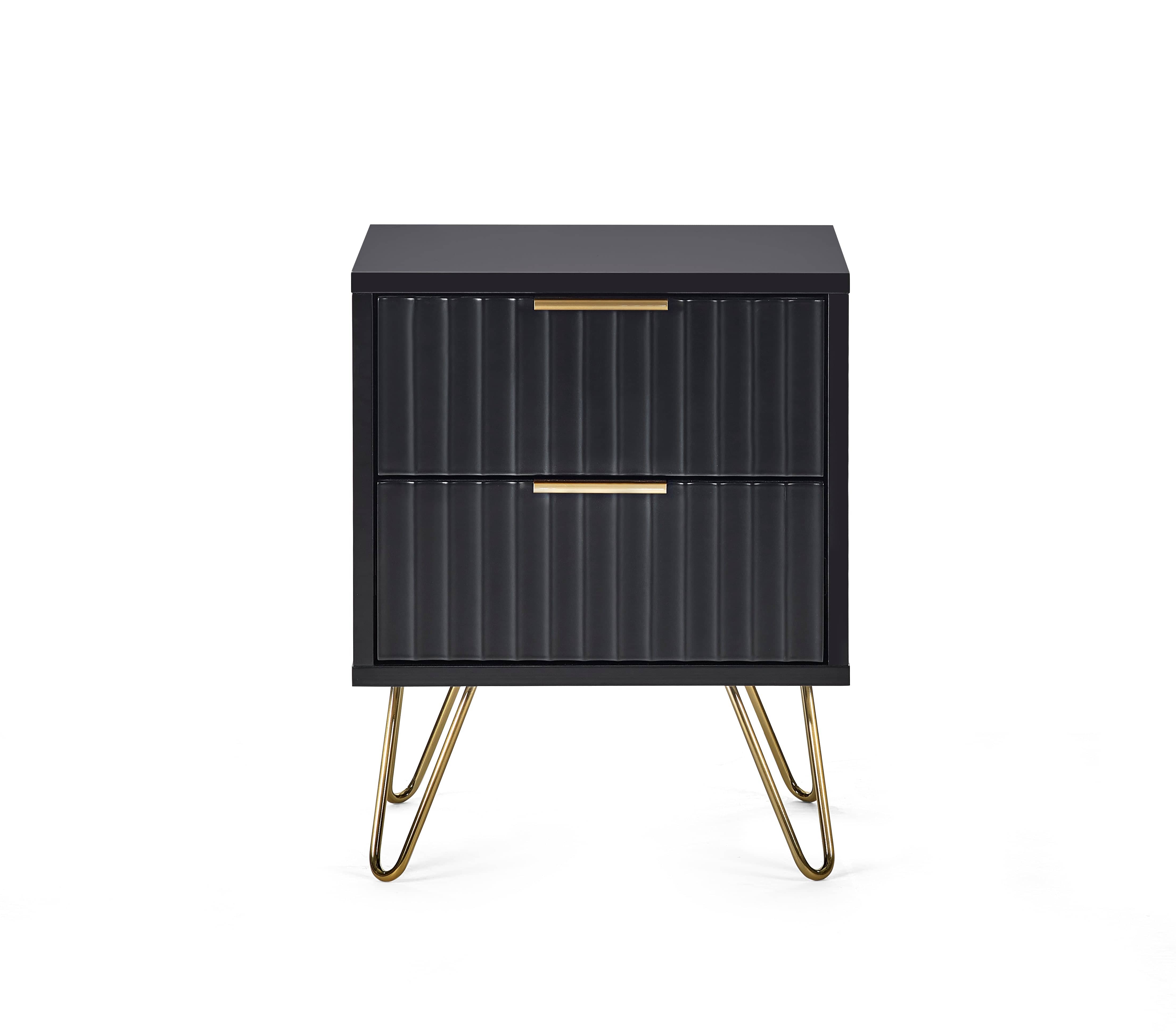 Julian Bowen Lamp Table Murano Lamp Table - Matt Black Bed Kings