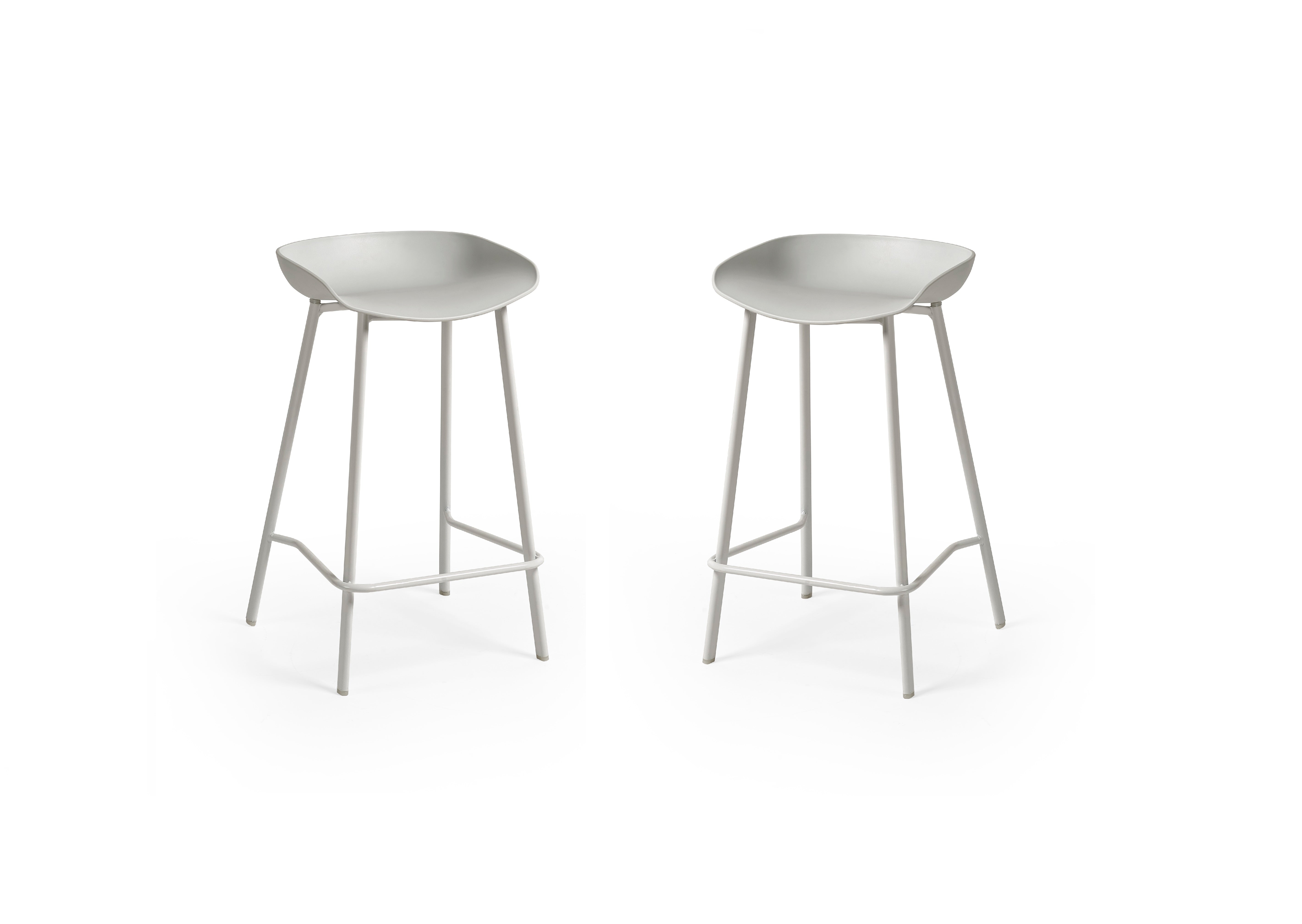 Renzo Bar Stool Grey (Set Of 2)