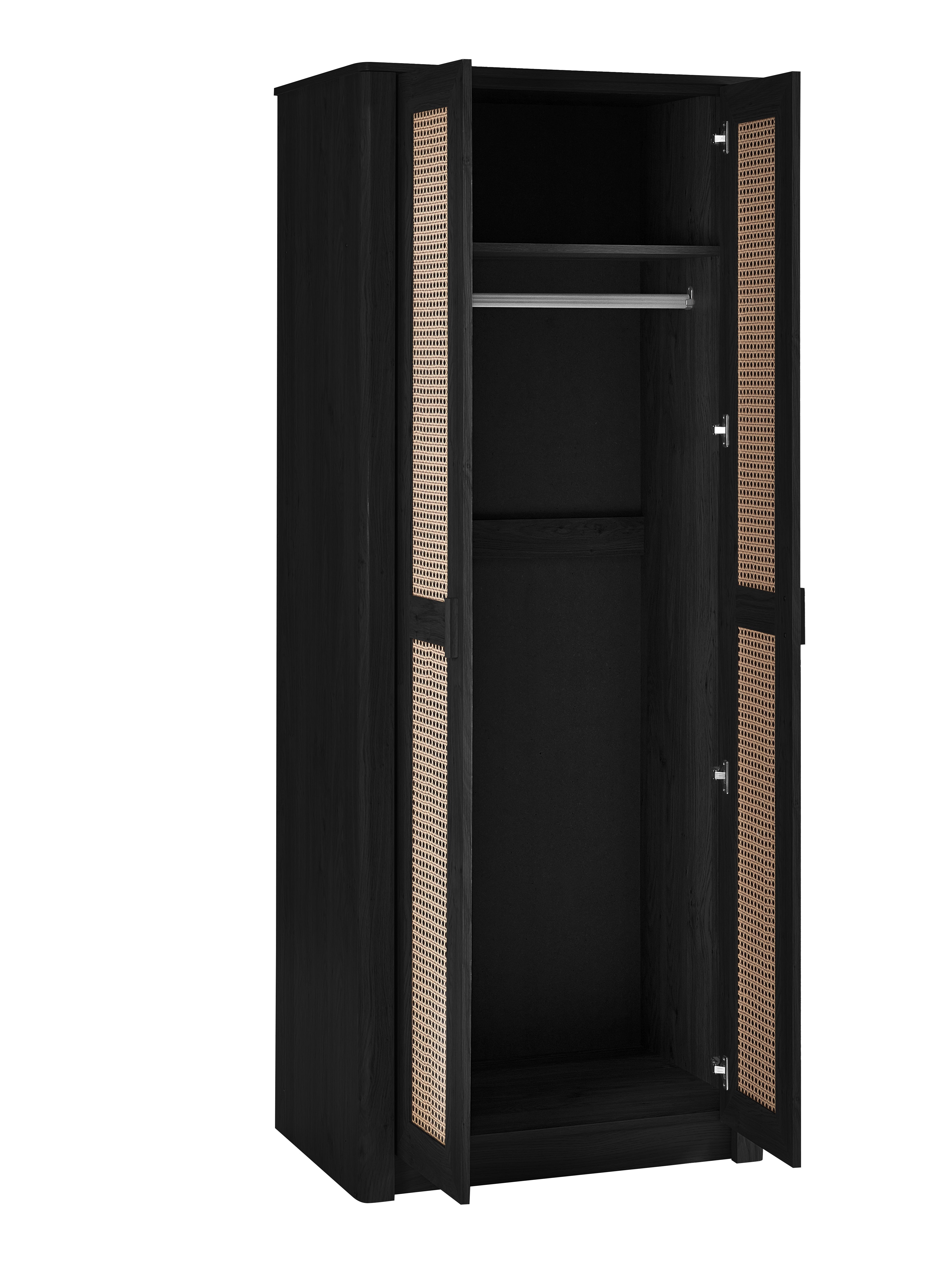 Sydney 2 Door Wardrobe - Black Ash