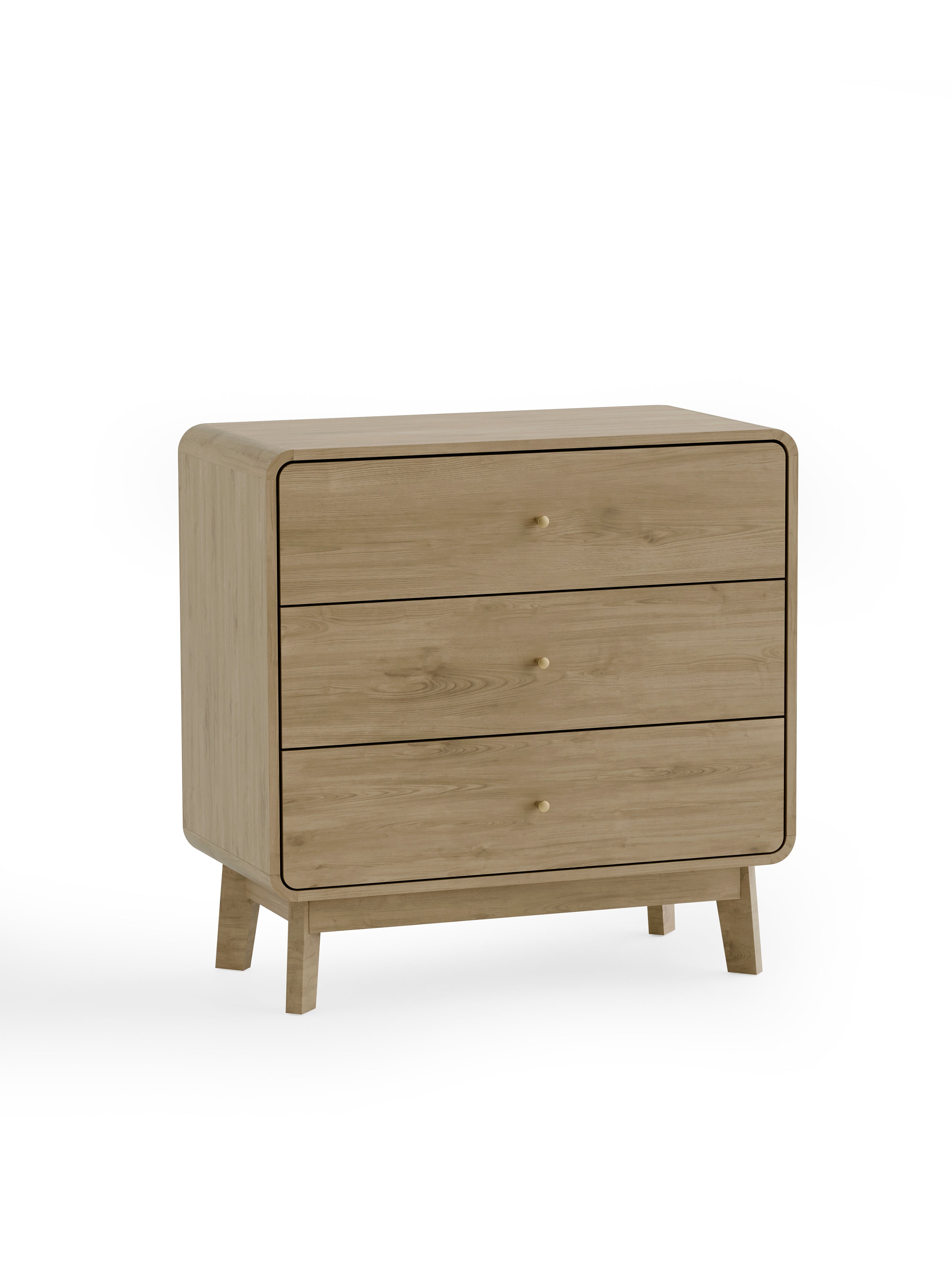 Ingrid 3 Drawer Chest Oak