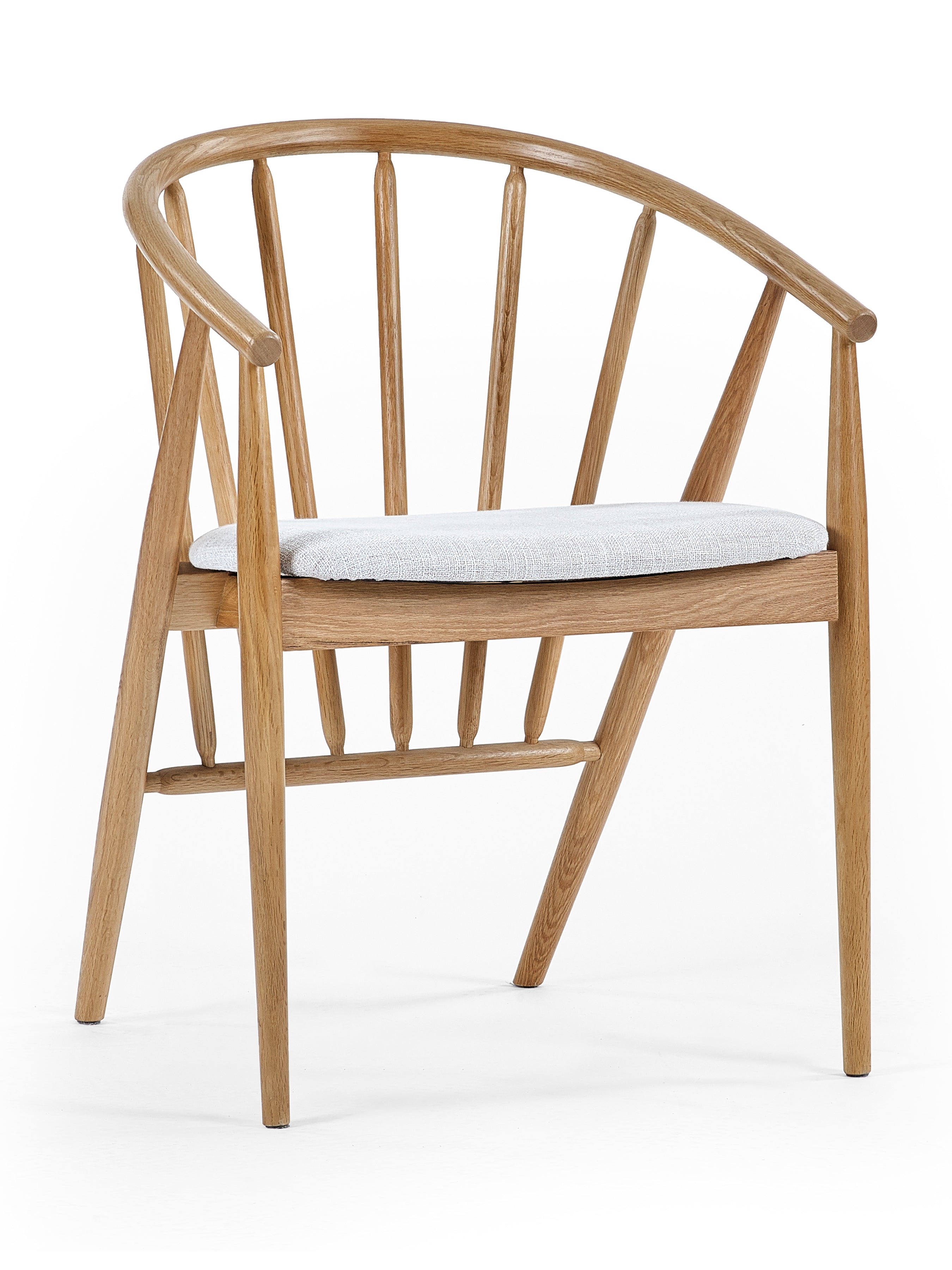 Rory Oak Curved Back Dining Chair