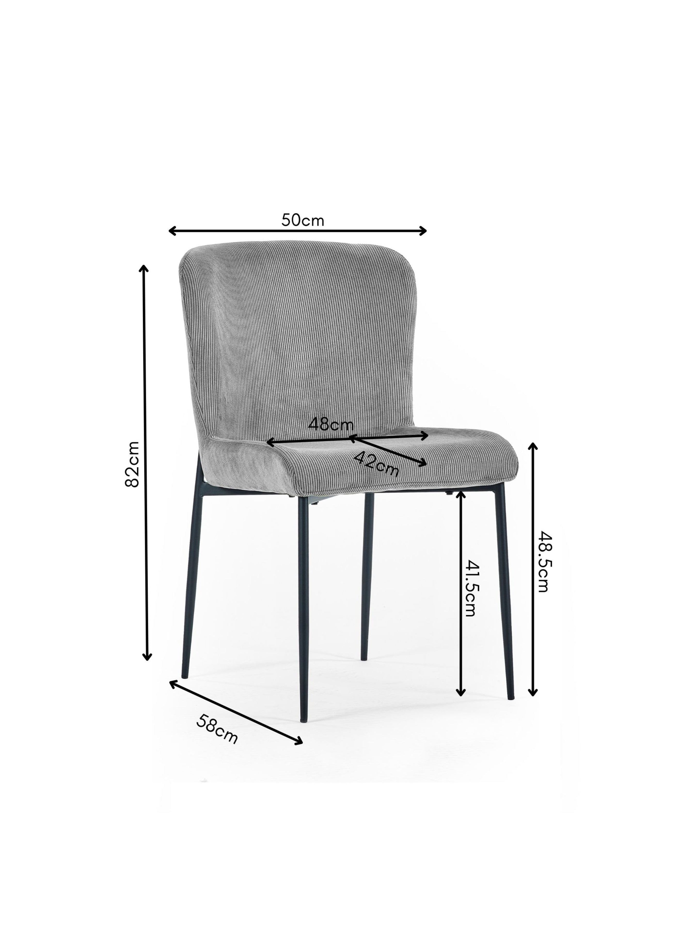 Leonie Dining Chairs - Grey (Set of 2)