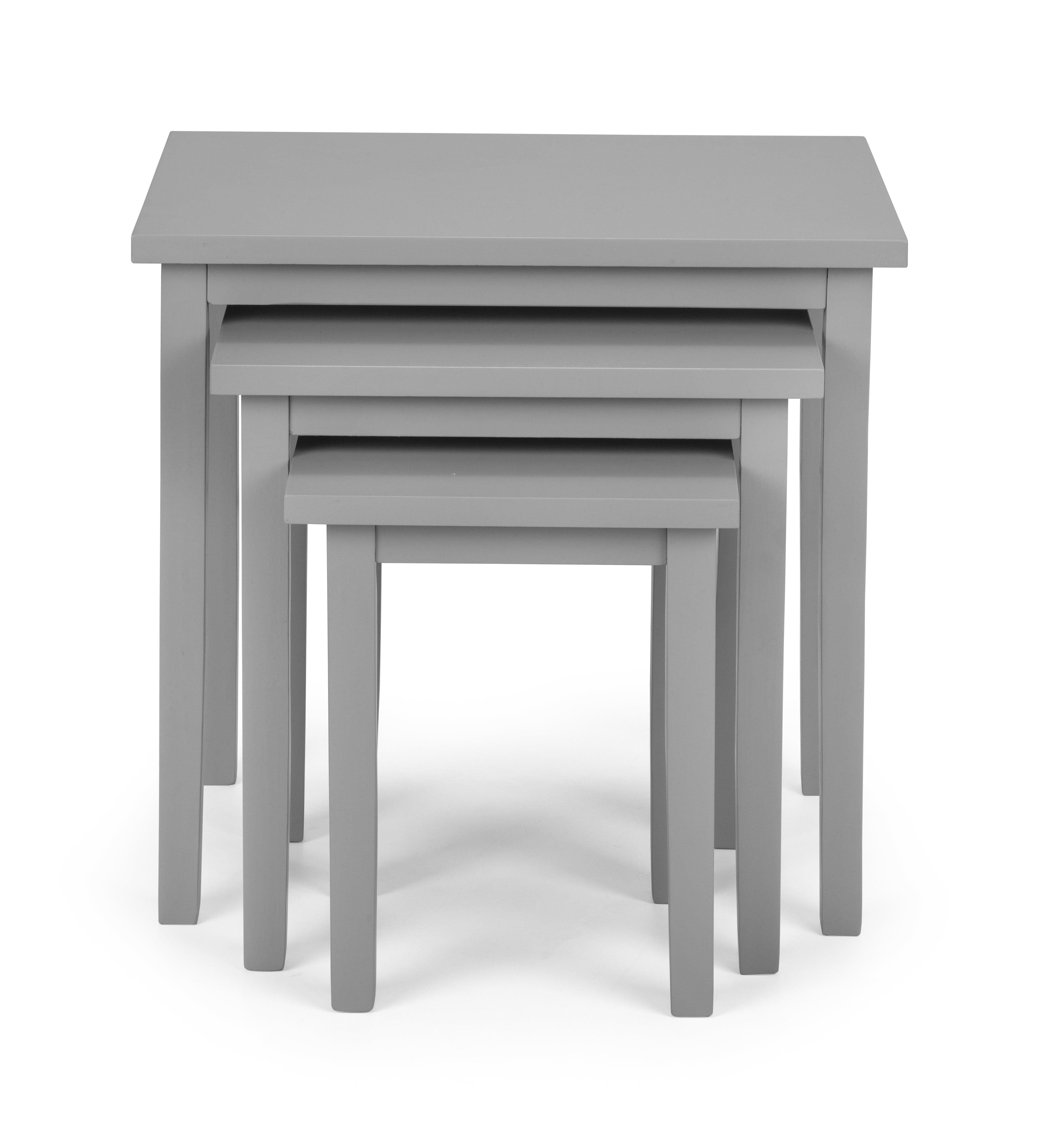 Julian Bowen Nest Of Tables Cleo Nest Of Tables - Grey Finish Bed Kings