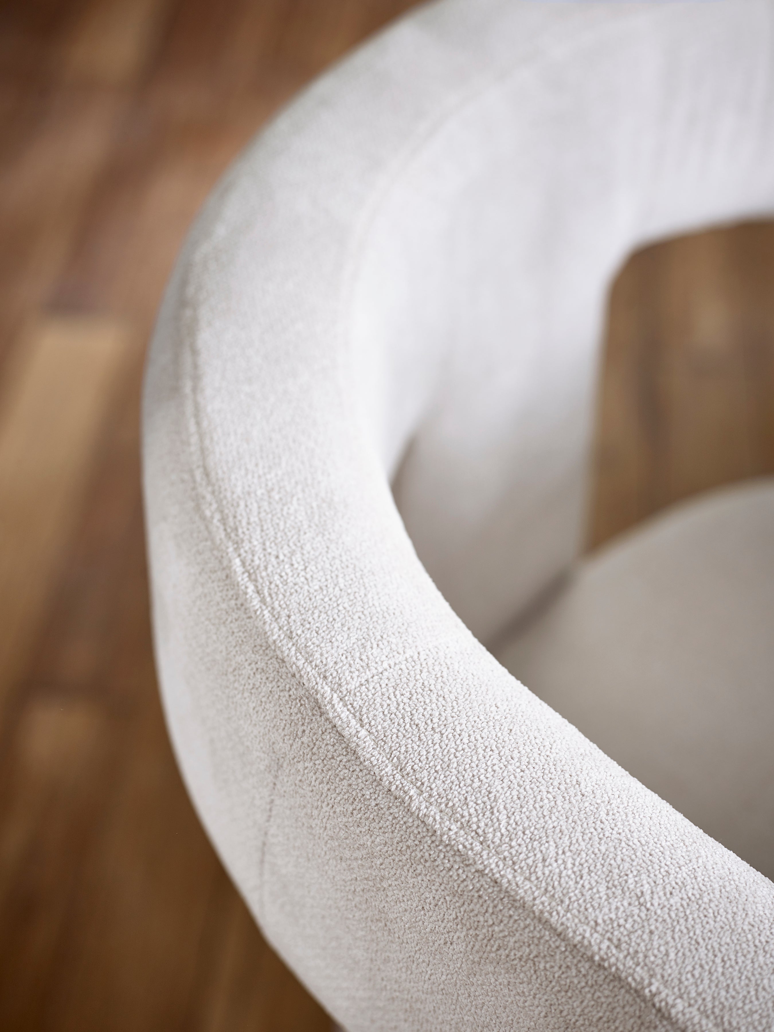 Elara Cream Chenille Upholstered Chair