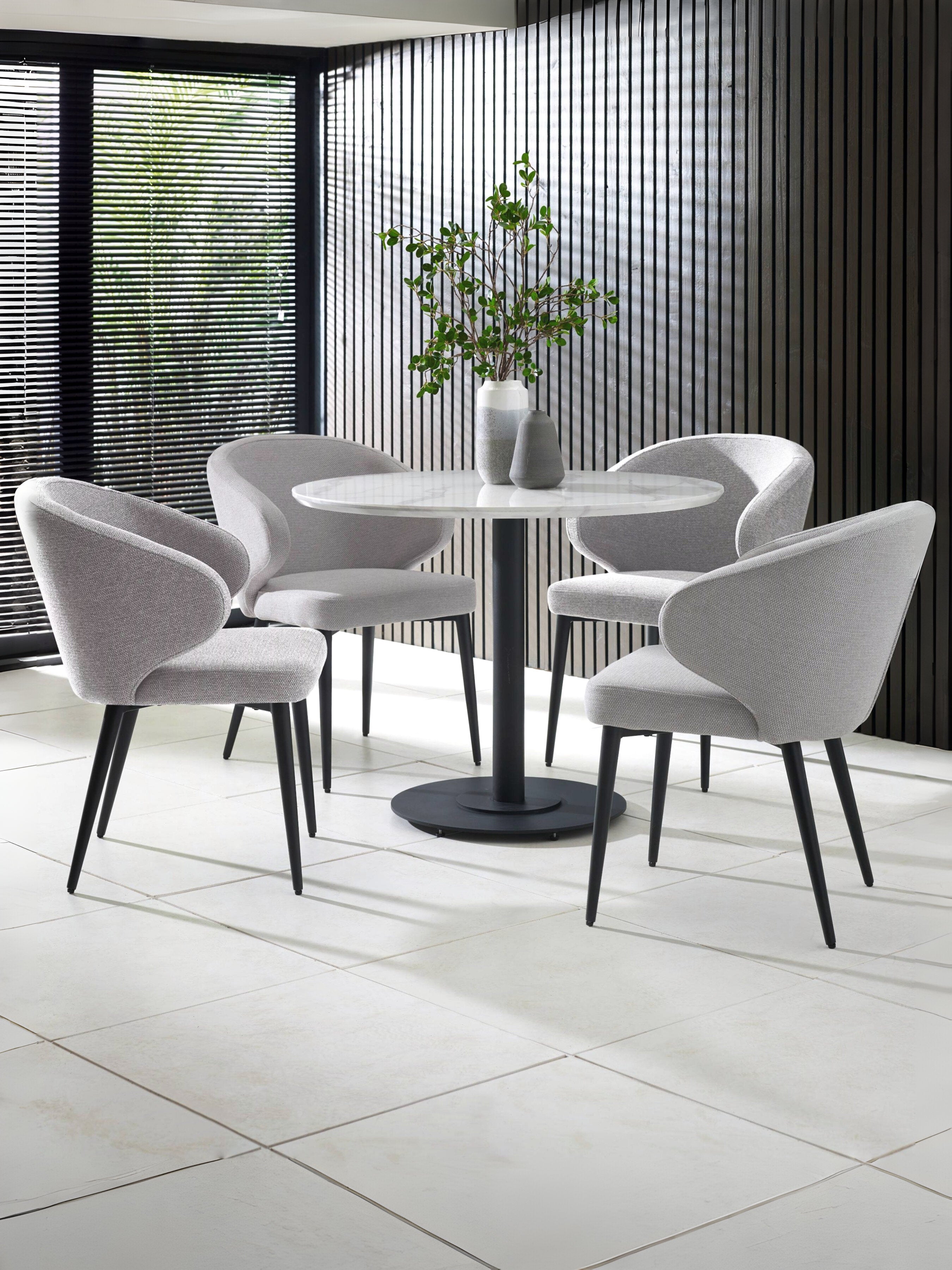 Luca 100cm Round Dining Table White