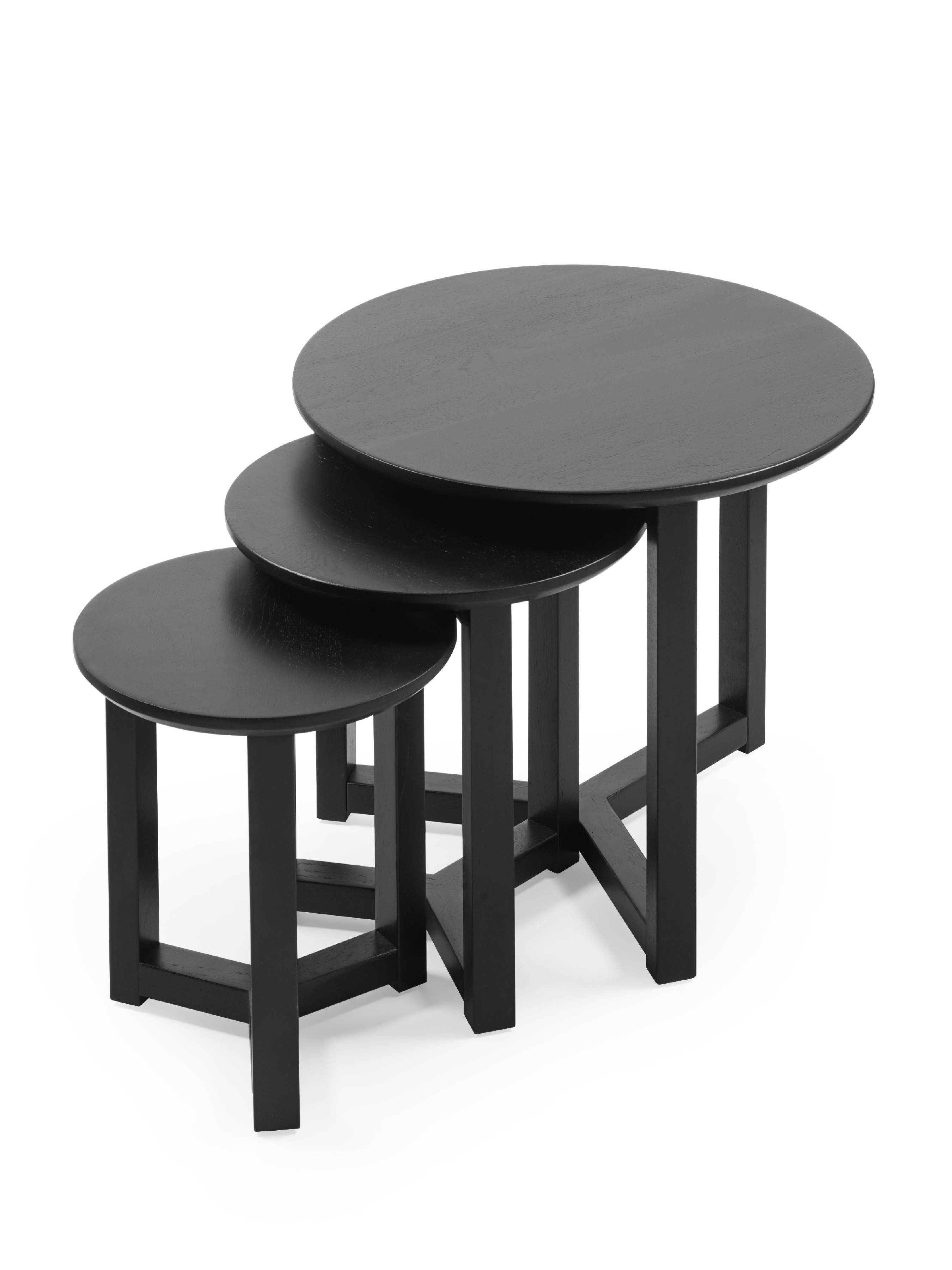 Nidri Black Nest Of 3 Tables