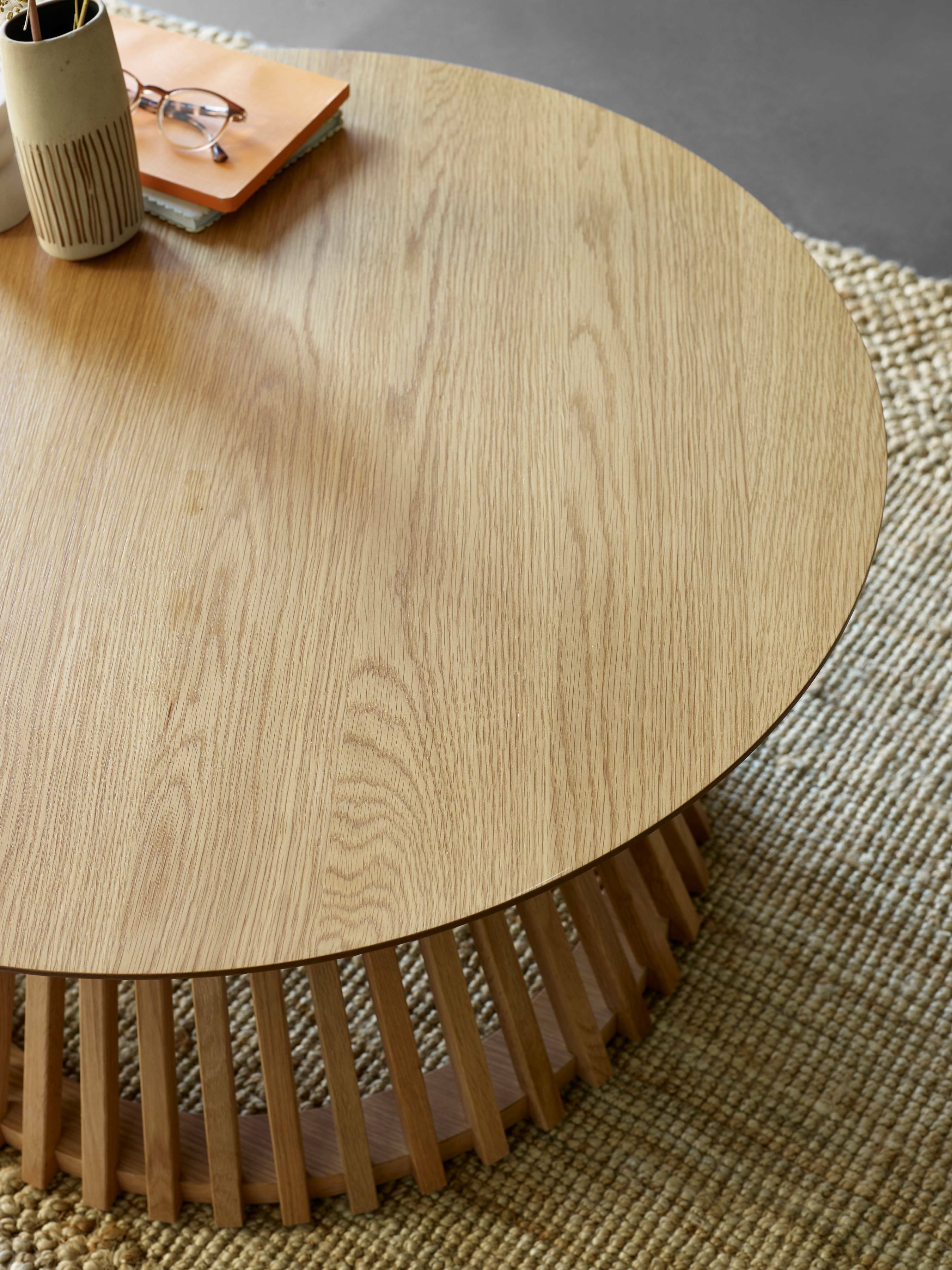 Ollie Natural Oak 80cm Round Coffee Table