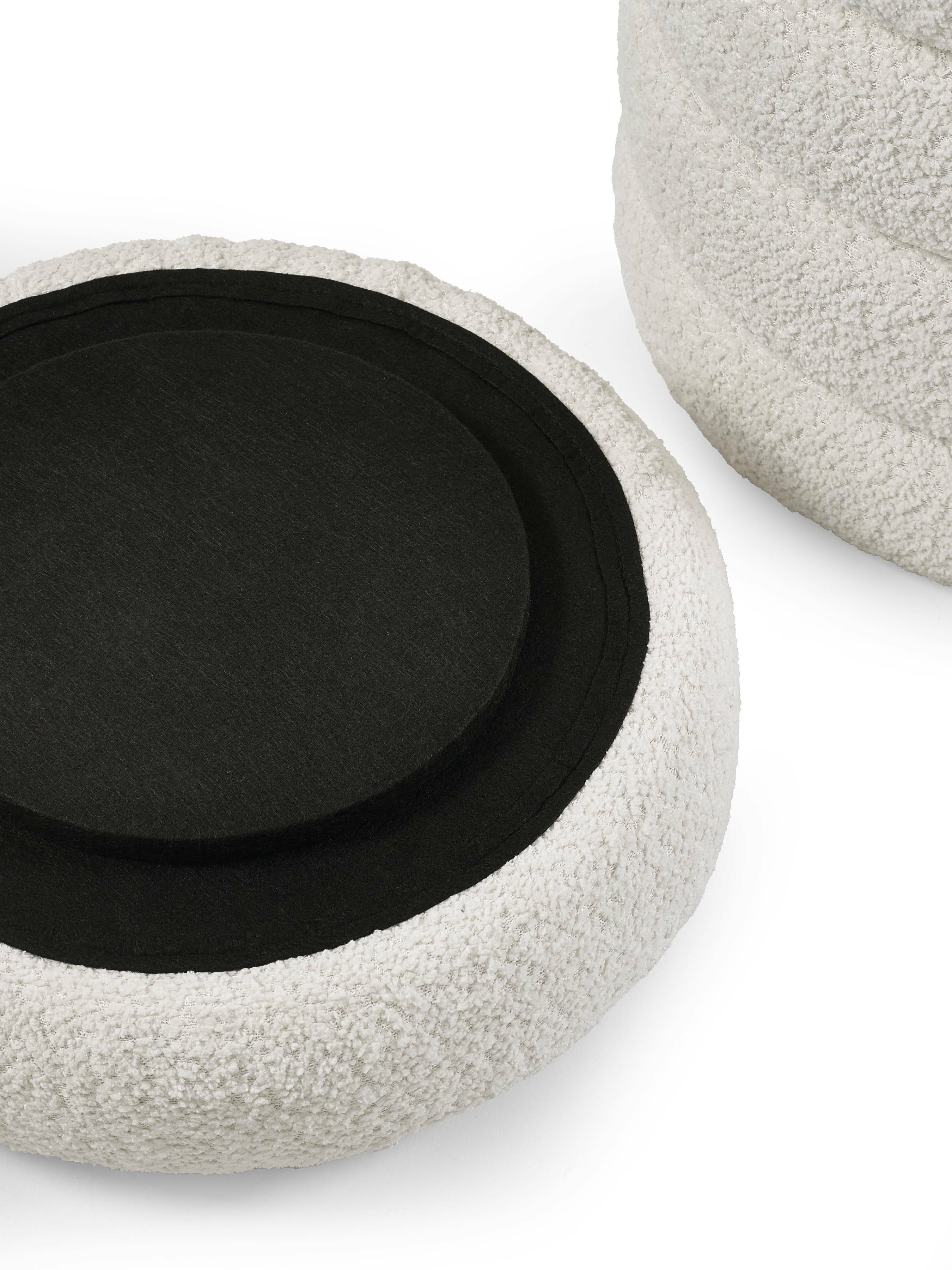 Hailey Ivory Boucle Upholstered 40cm Storage Stool