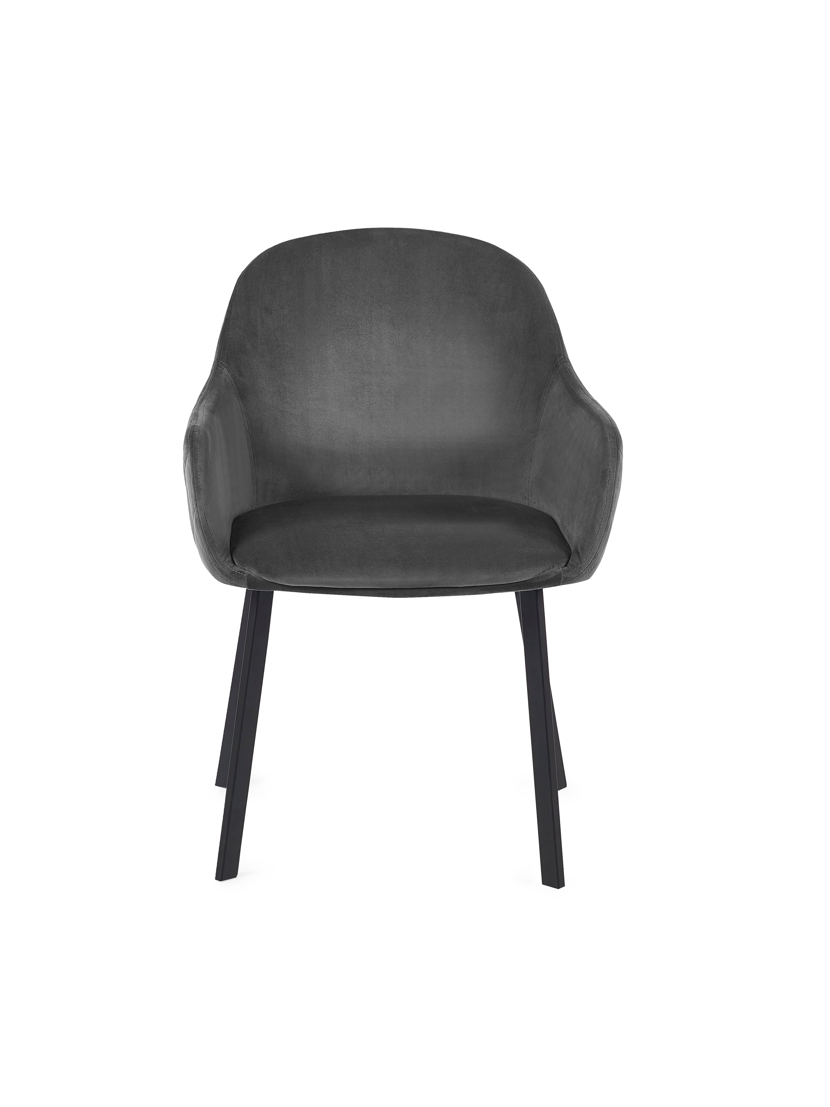 Lima Grey Velvet Dining Chairs (Set of 2)