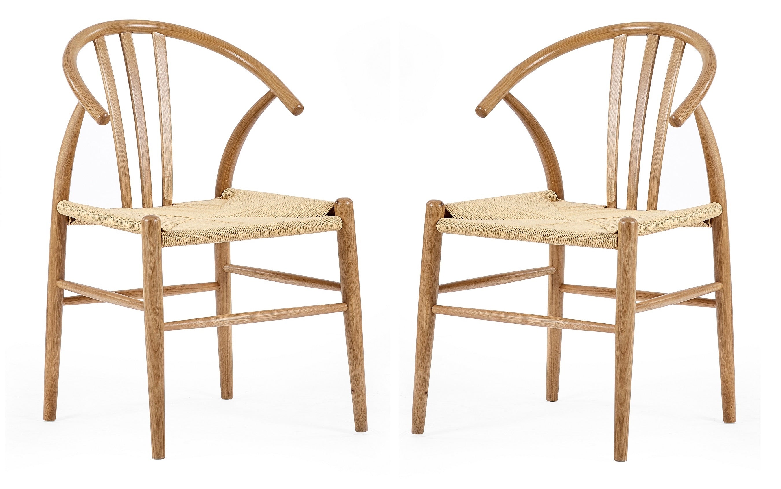 Symi Natural Oak Dining Chairs (Set of 2)