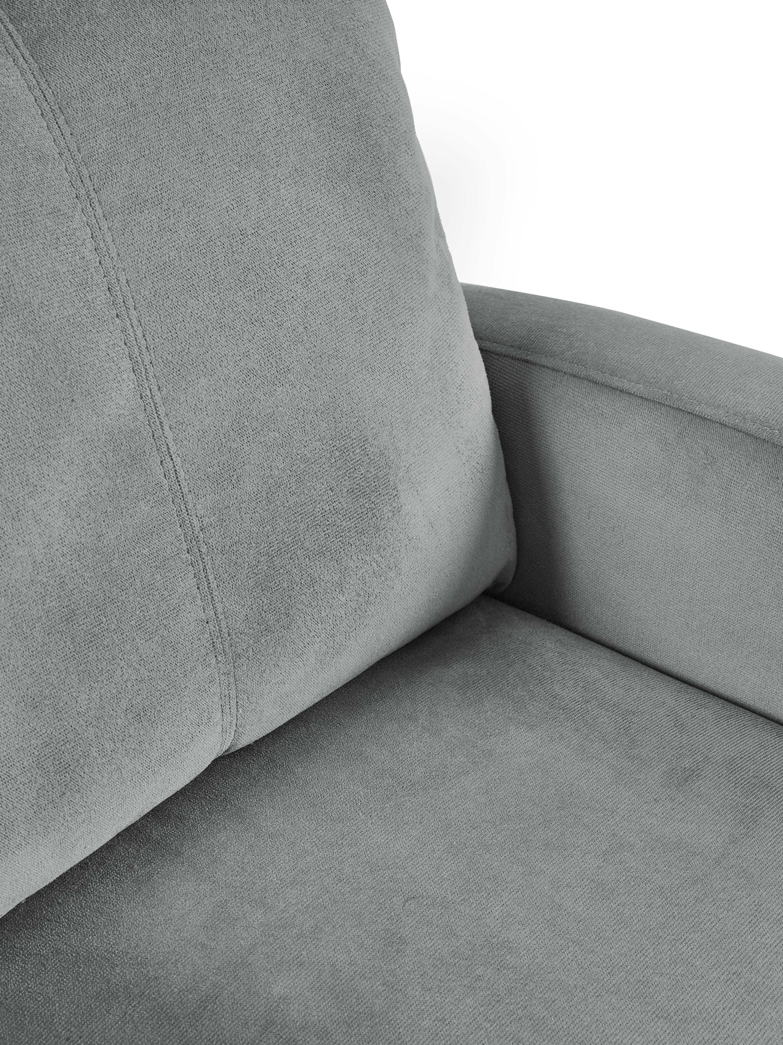 Vivo Grey Chenille Reclining Arm Chair
