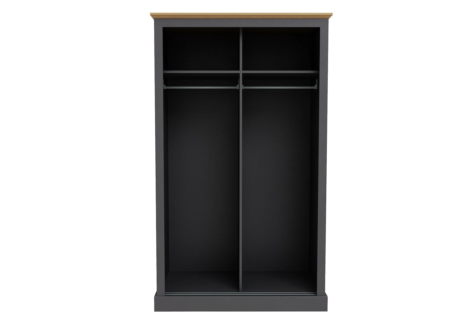 LPD Sliding Wardrobe Devon 2 Door Sliding Wardrobe Charcoal Bed Kings