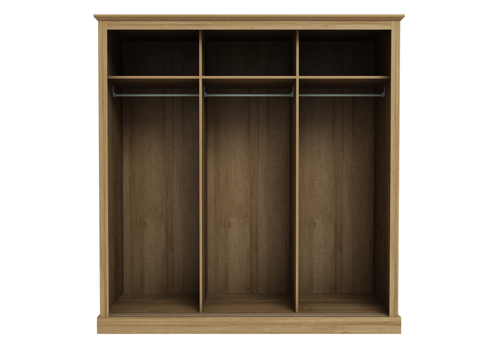 LPD Sliding Wardrobe Devon 3 Door Sliding Wardrobe Oak Bed Kings