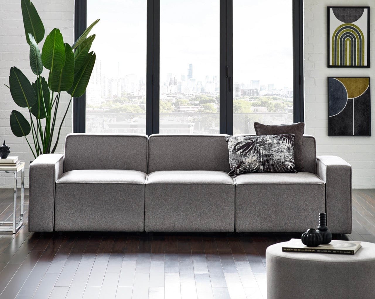 Julian Bowen Sofa Lago Combination Sofa - Grey Bed Kings
