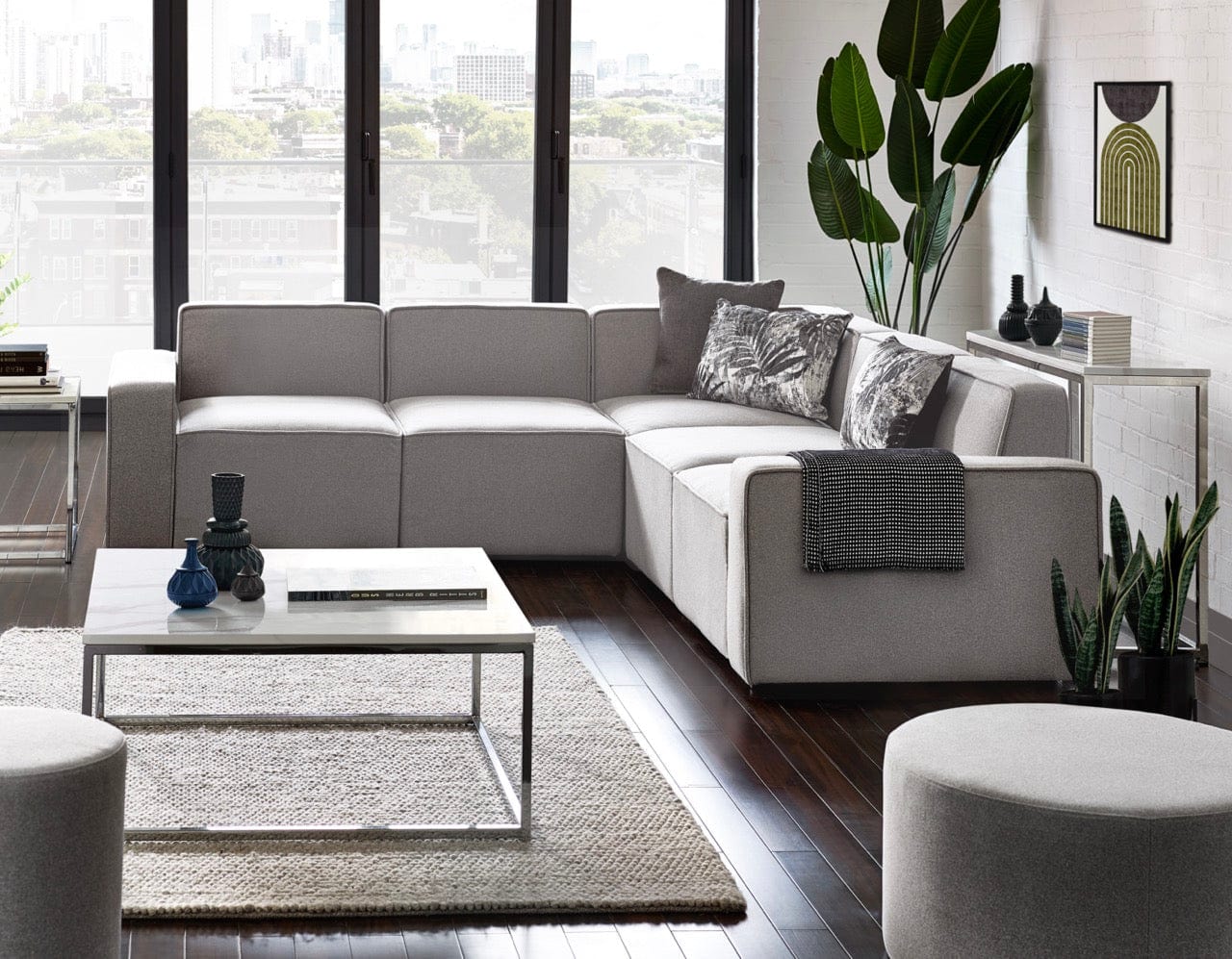 Julian Bowen Sofa Lago Combination Sofa - Grey Bed Kings