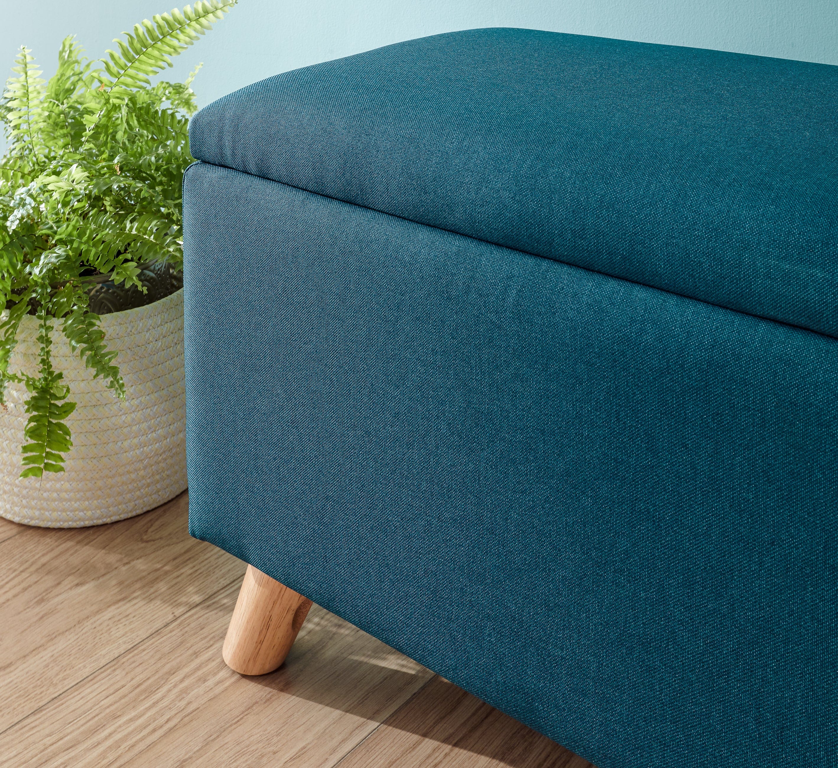 GFW Storage Ottoman Secreto Ottoman Teal Bed Kings