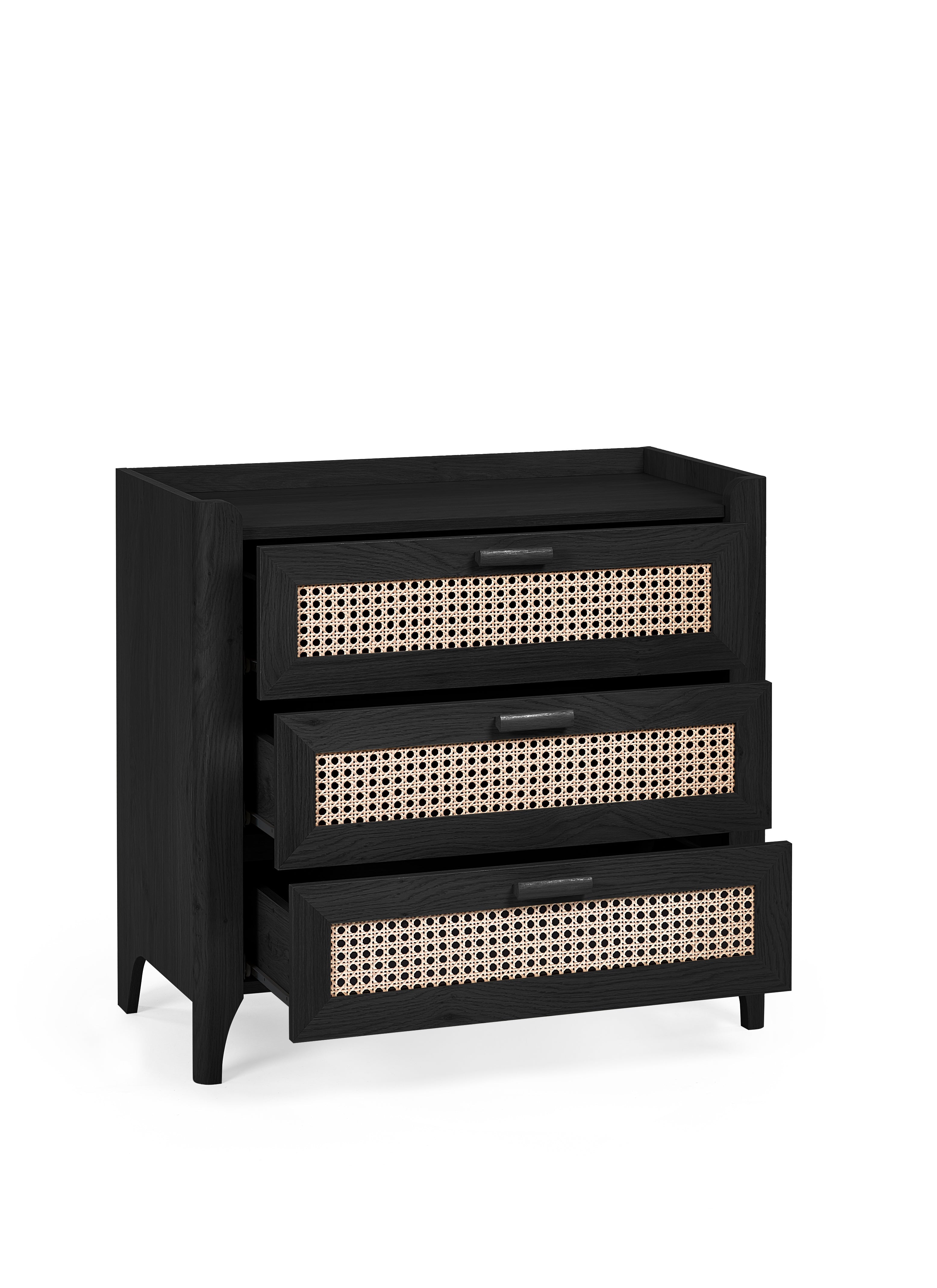 Sydney 3 Drawer Chest - Black Ash