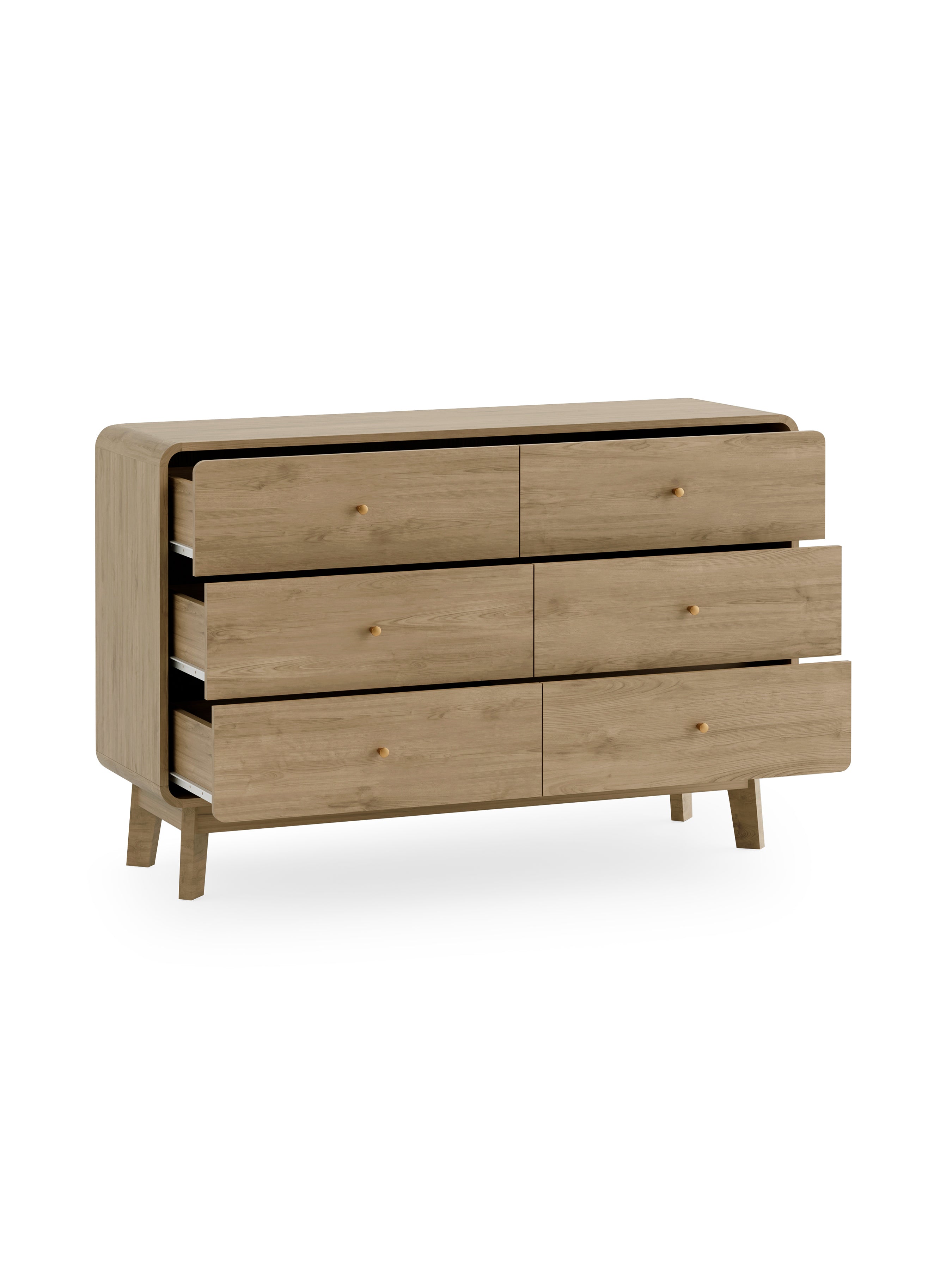 Ingrid 6 Drawer Dresser Oak