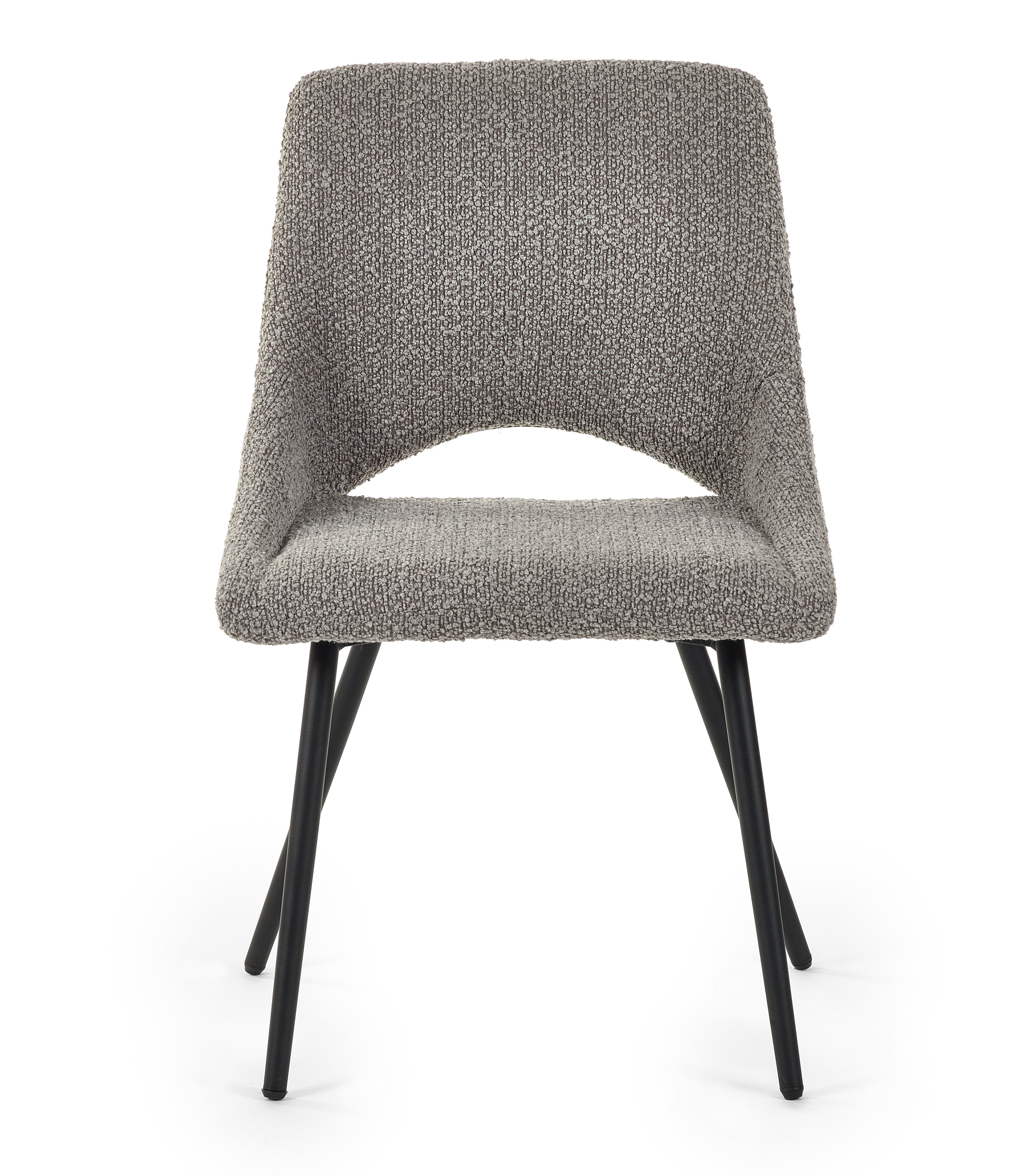 Iris Boucle Dining Chairs - Grey (Set Of 2)