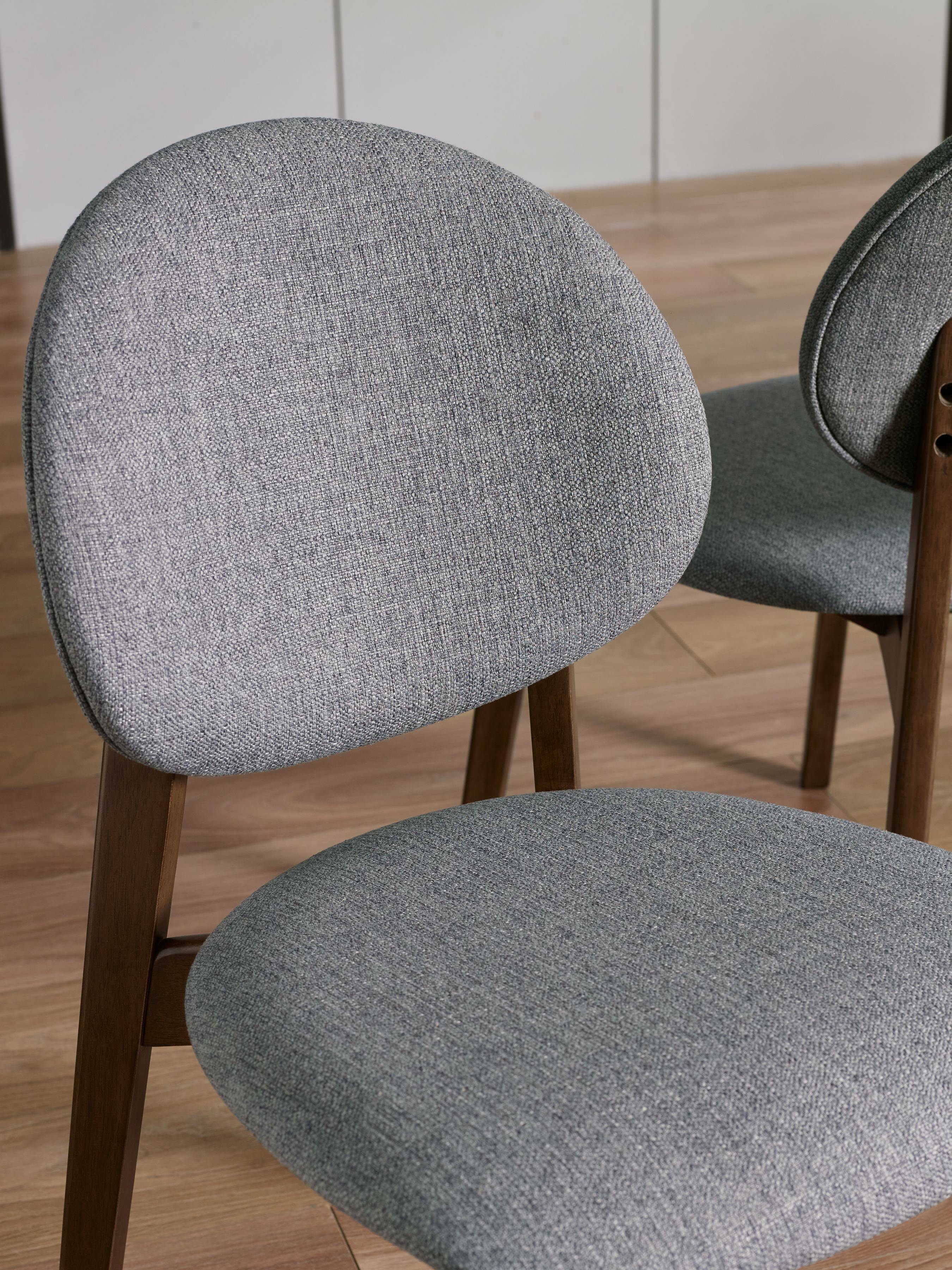 Artemis Walnut and Grey Dining Chairs (Set of 2)