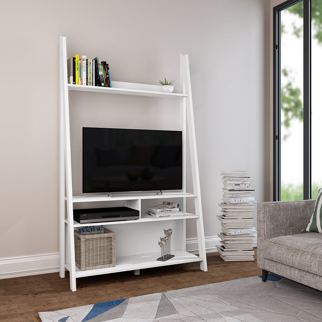 LPD TV Unit Tiva Ladder TV Unit White Bed Kings