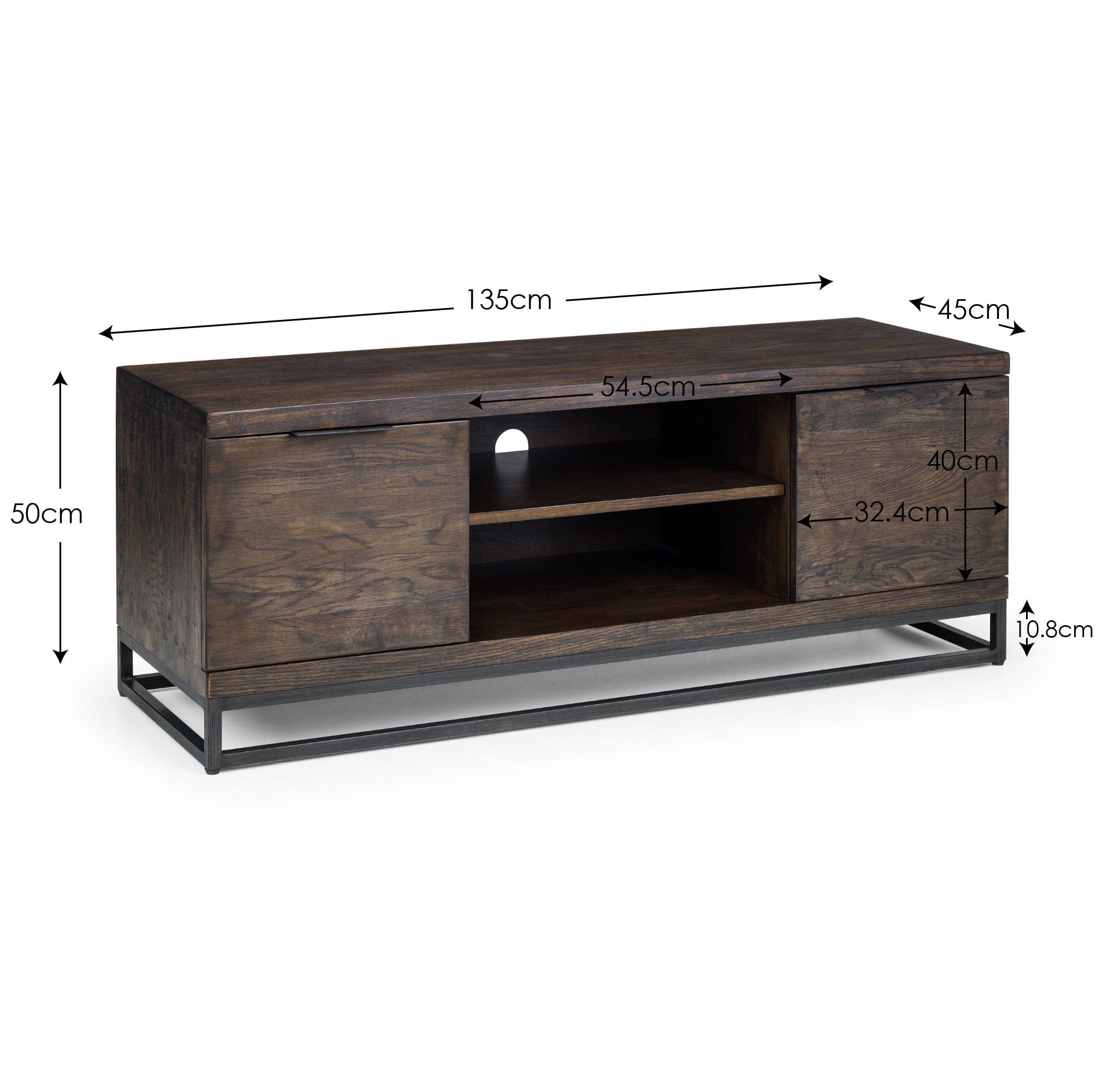 Julian Bowen TV Unit Brooklyn TV Unit - Dark Oak Bed Kings