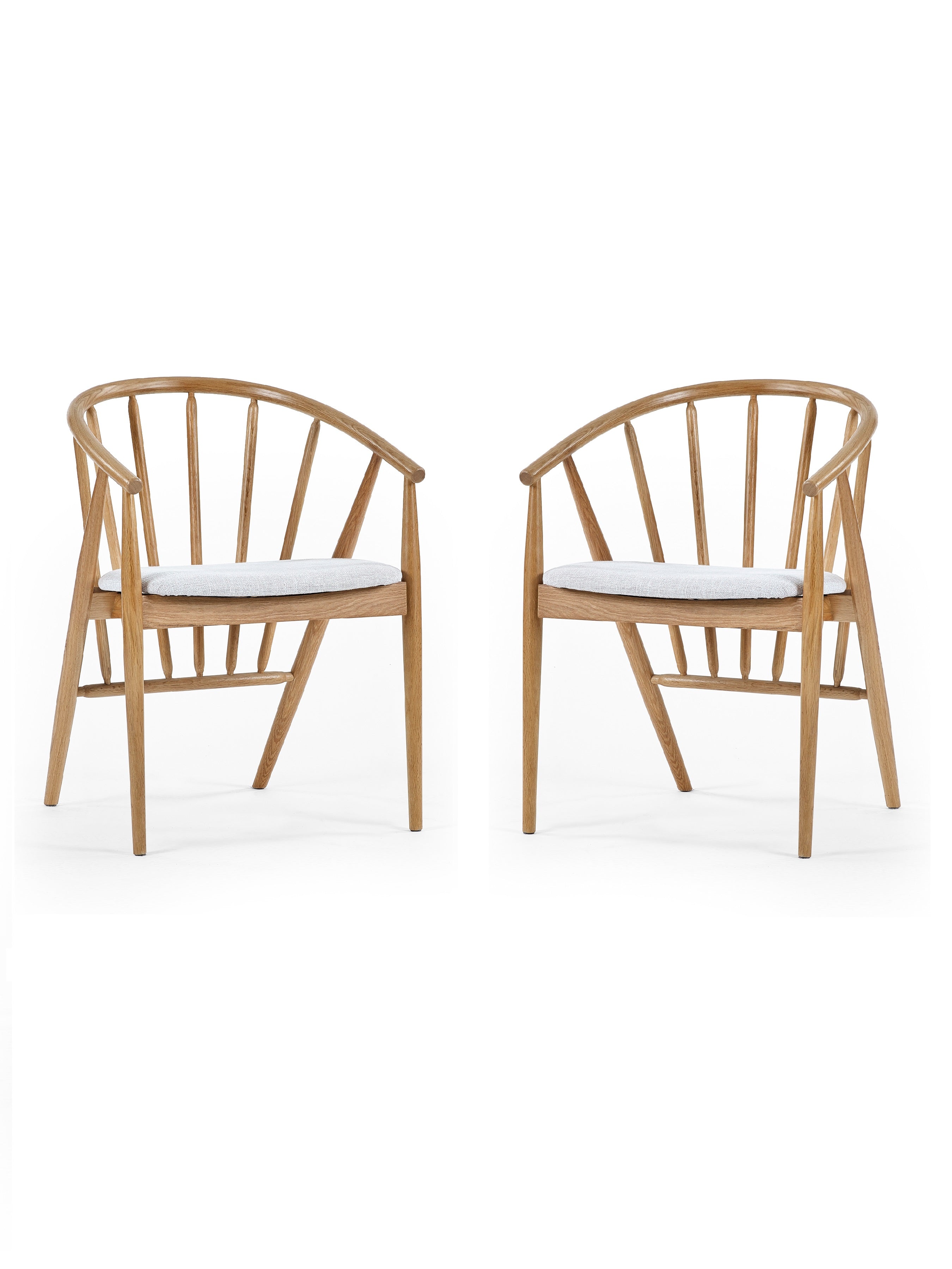 Rory Oak Curved Back Dining Chair