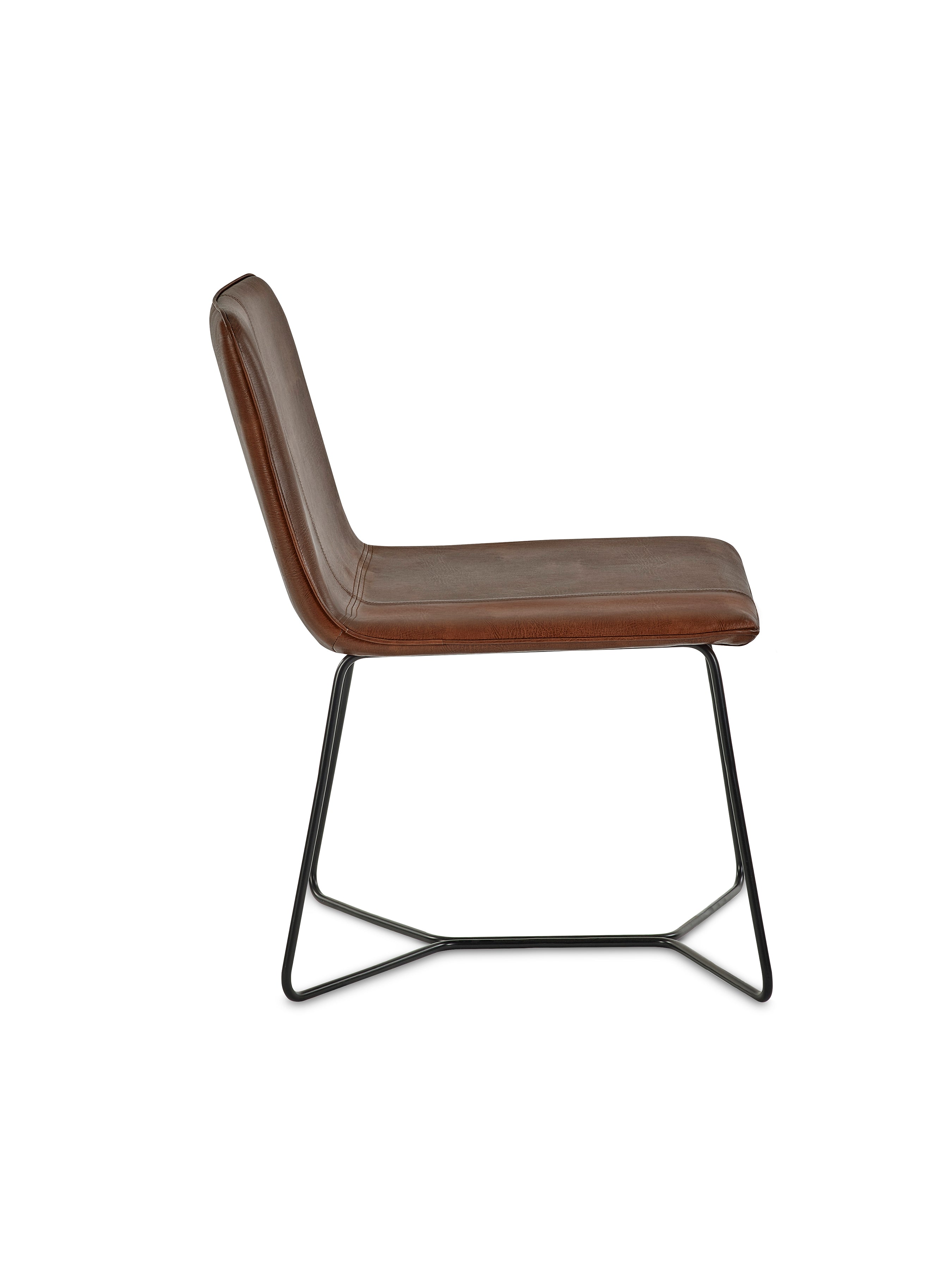 Joren Tan Brown PU Leather Lounge Chair