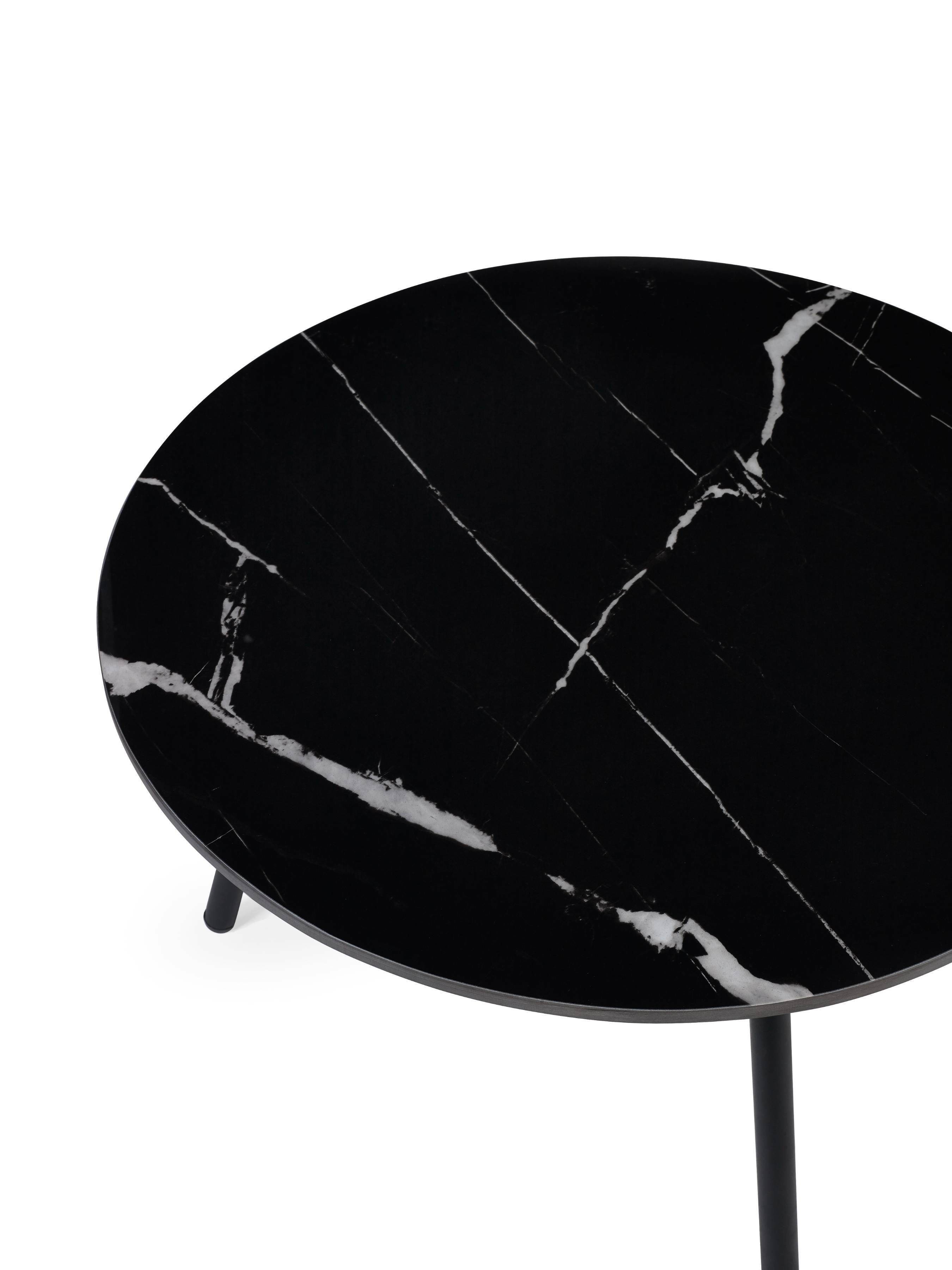 Casper Set of Side Tables Grey and Black