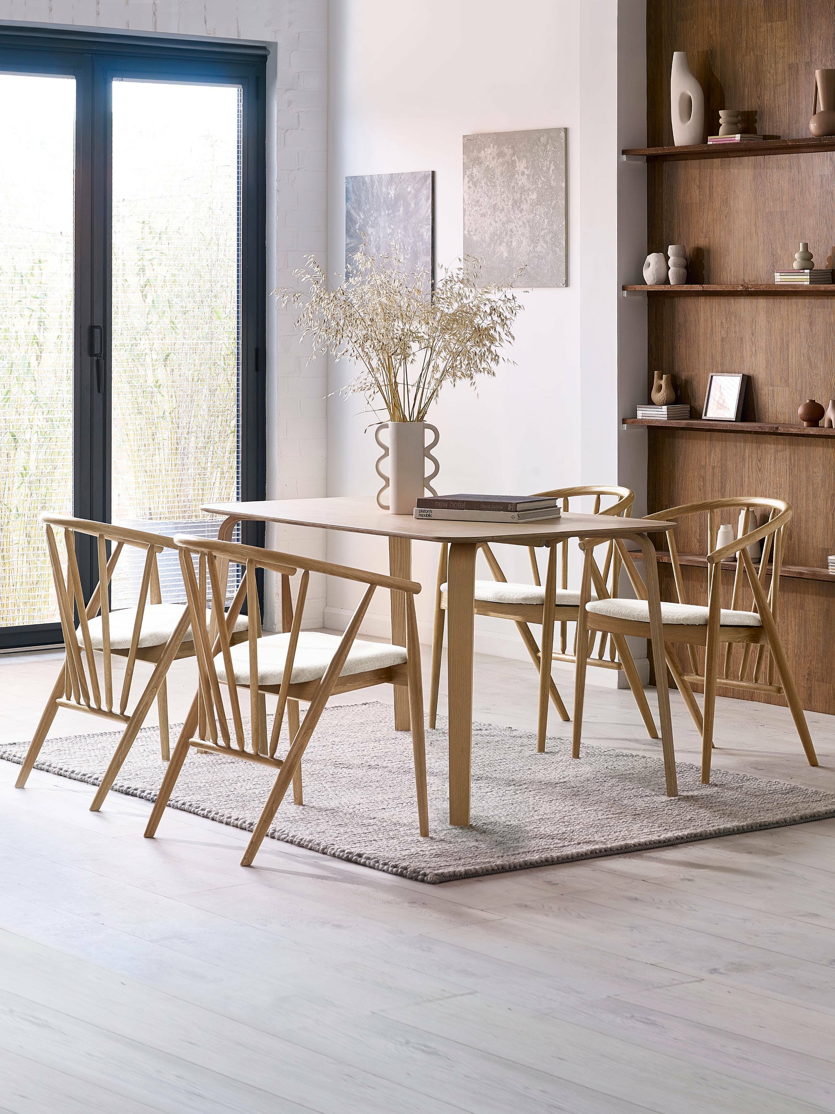 Rory Oak Curved Back Dining Chair