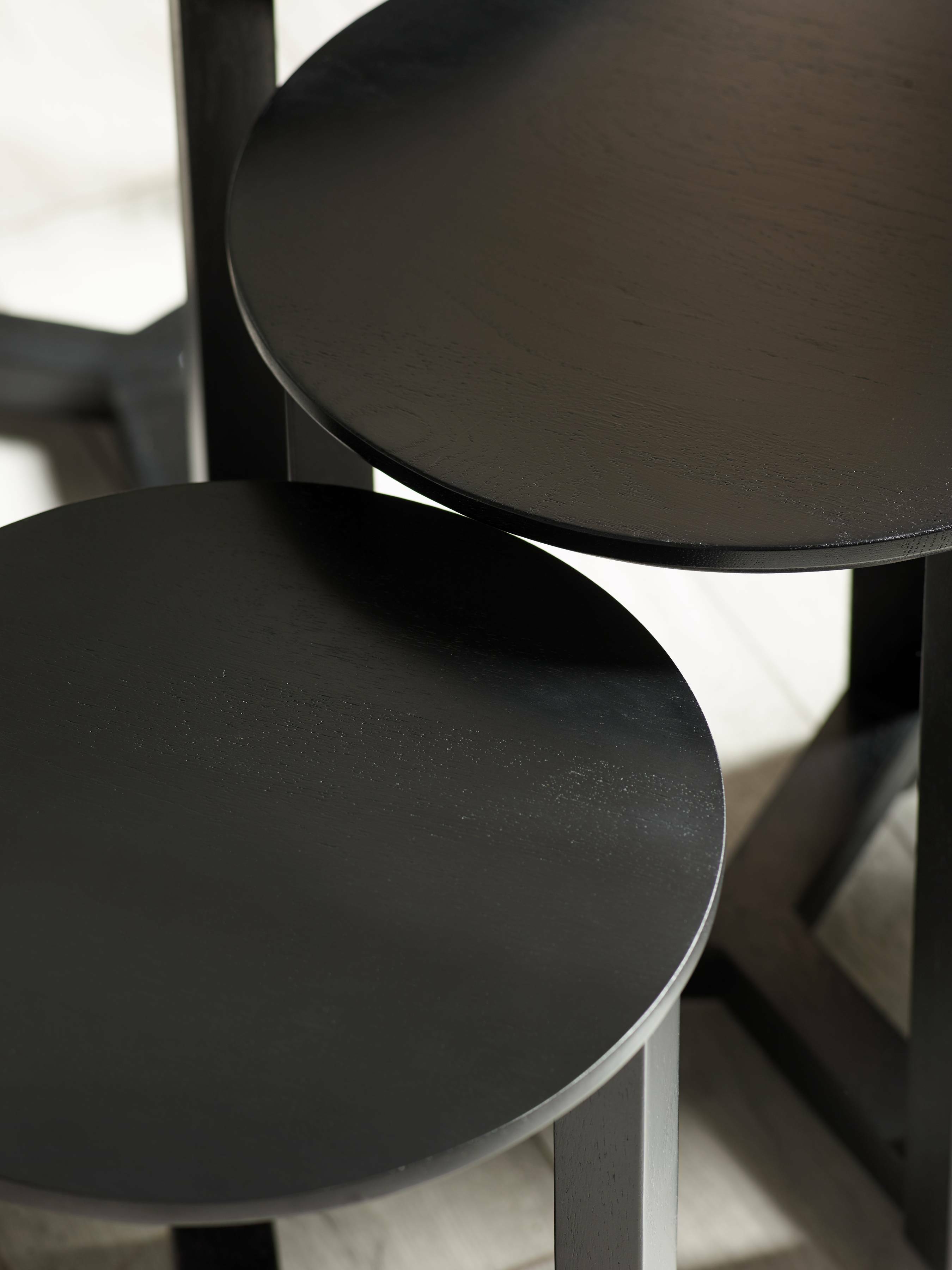 Nidri Black Nest Of 3 Tables