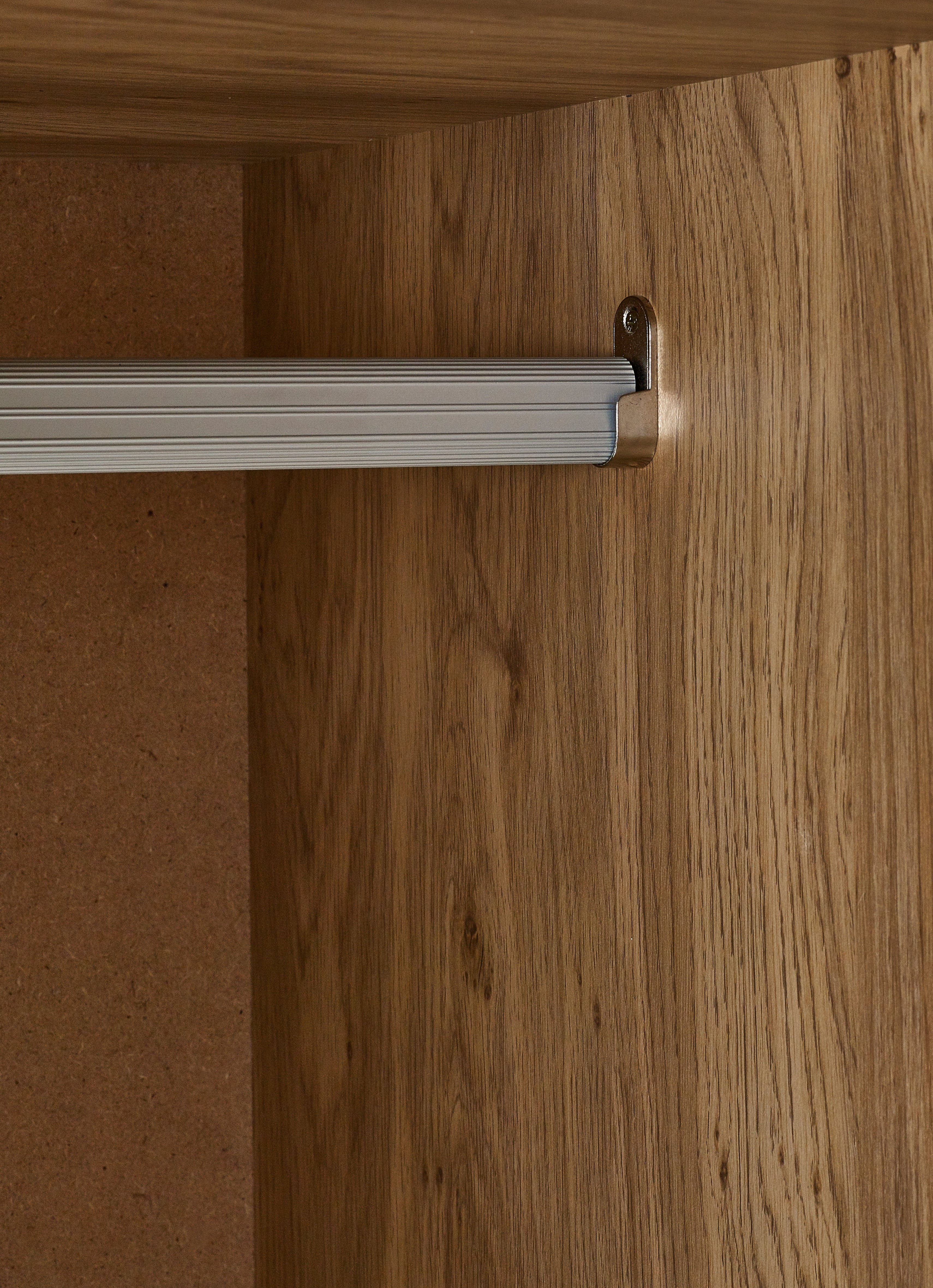 Julian Bowen Wardrobe Sydney 2 Door Wardrobe - Rattan Effect Bed Kings