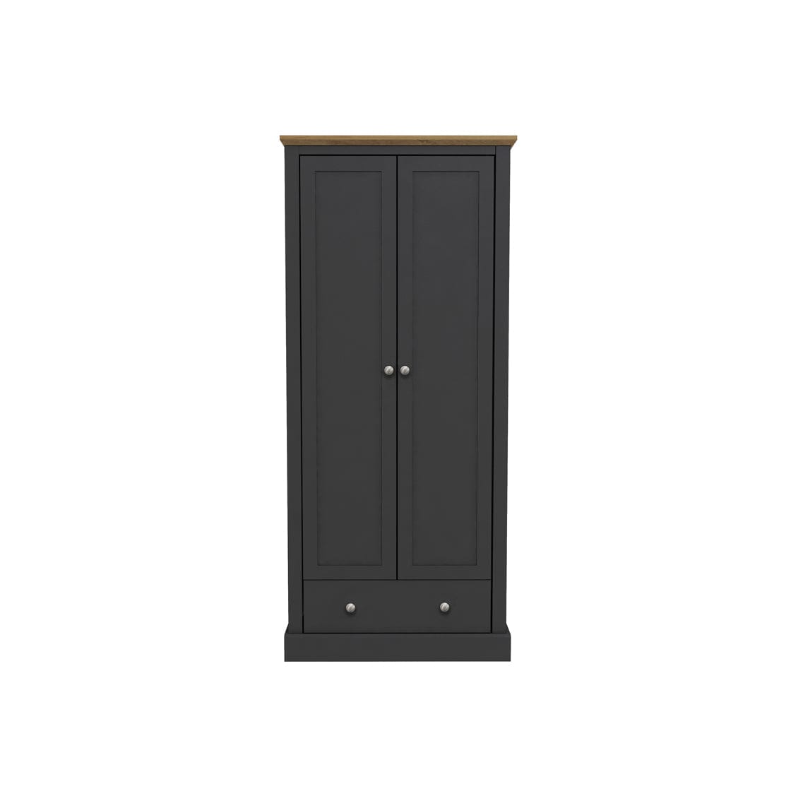LPD Wardrobe Devon 2 Door Wardrobe Charcoal Bed Kings