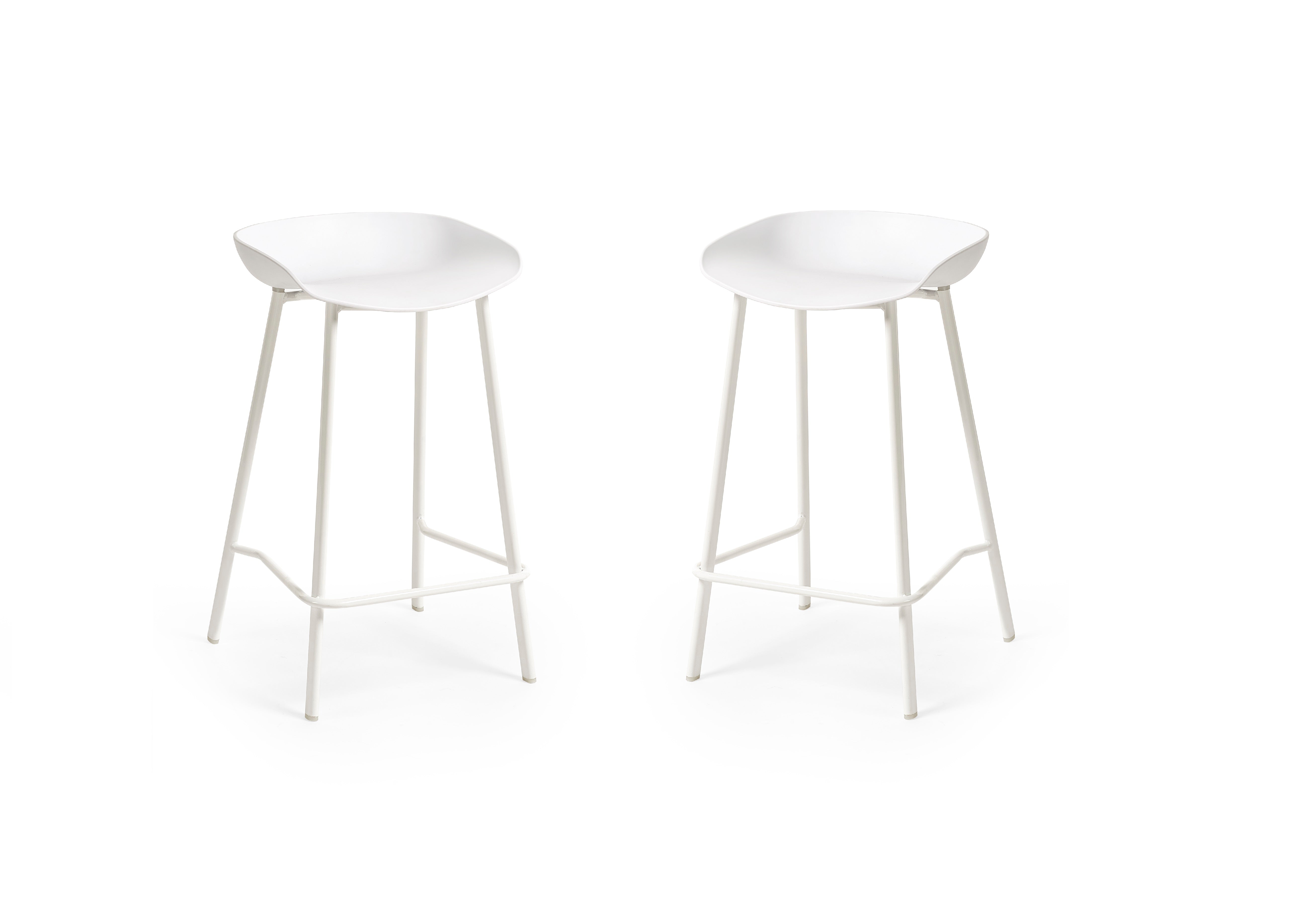 Renzo Bar Stool White (Set Of 2)