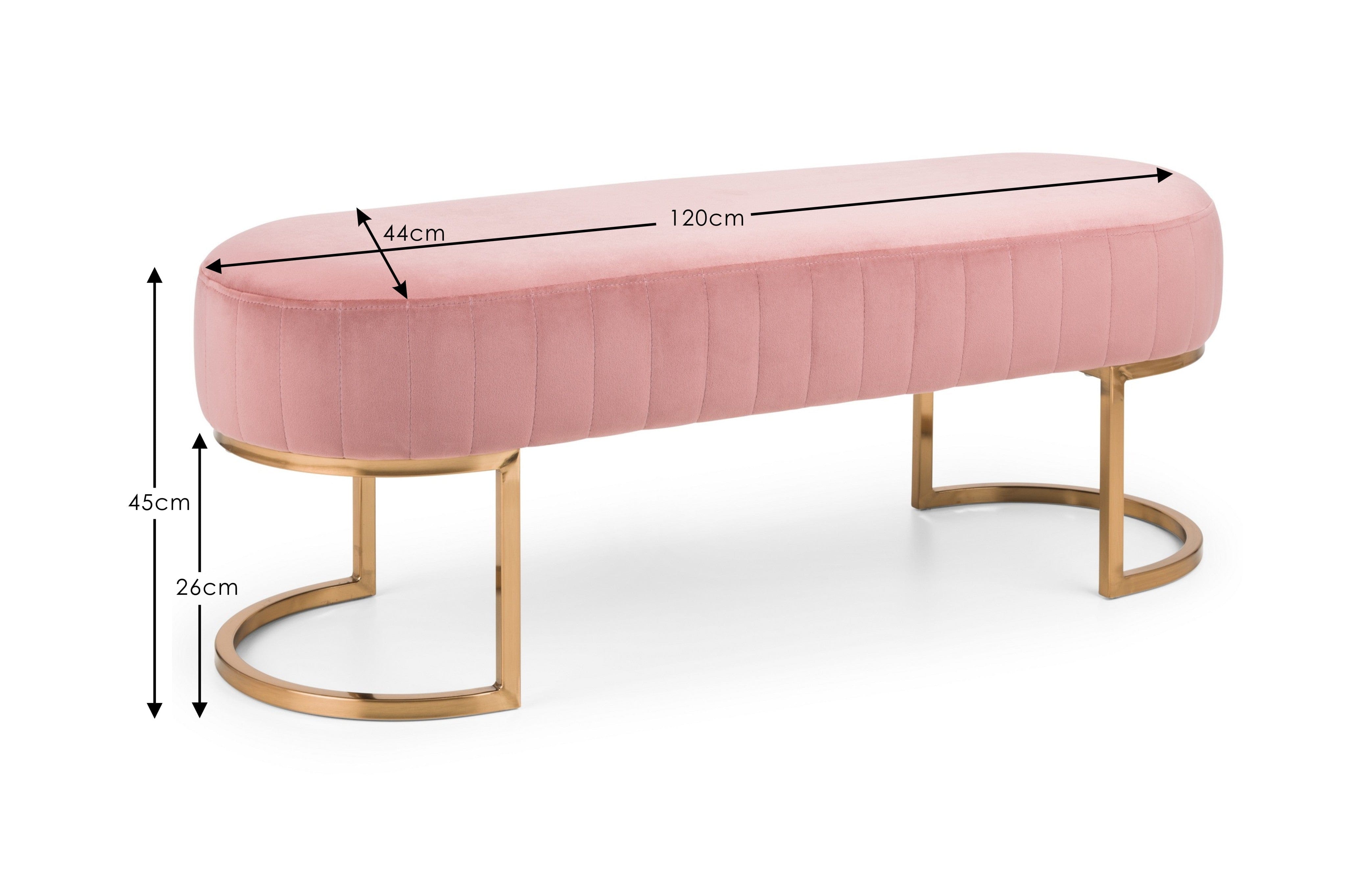 Julian Bowen Window Seat Harrogate Bench - Pink Bed Kings