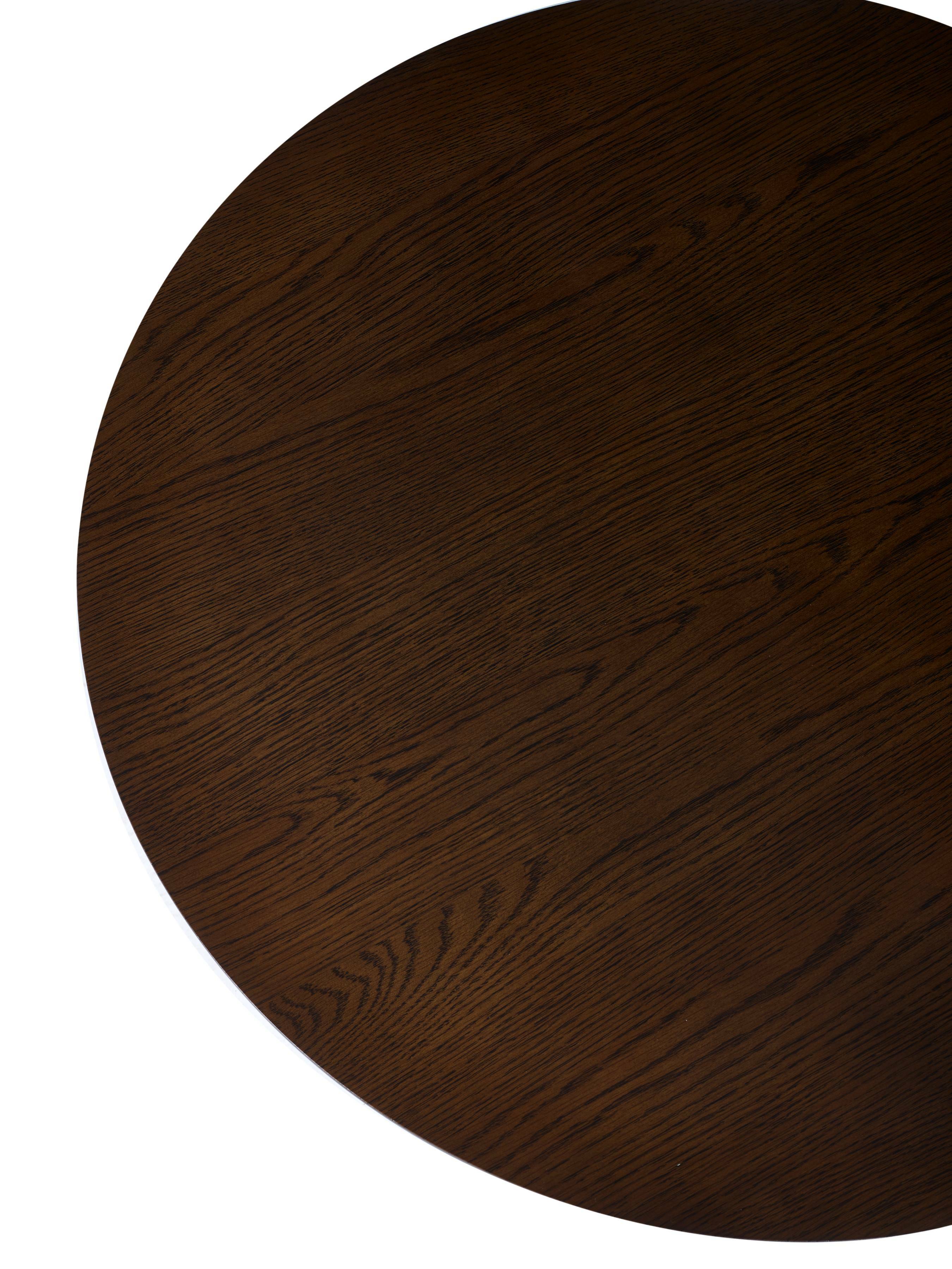 Ollie Dark Oak 80cm Round Coffee Table
