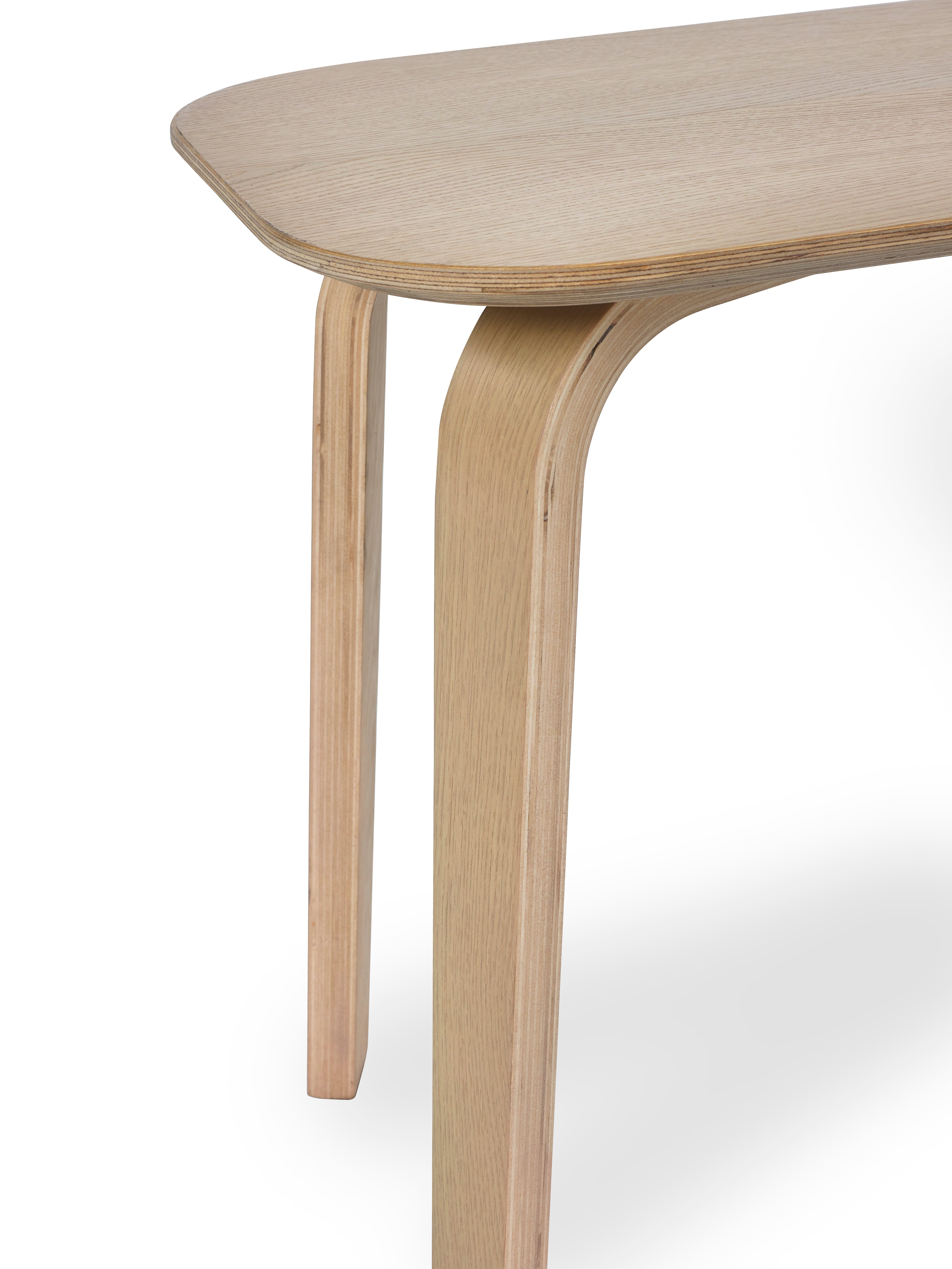 Kaito Oak Curved Leg Bench