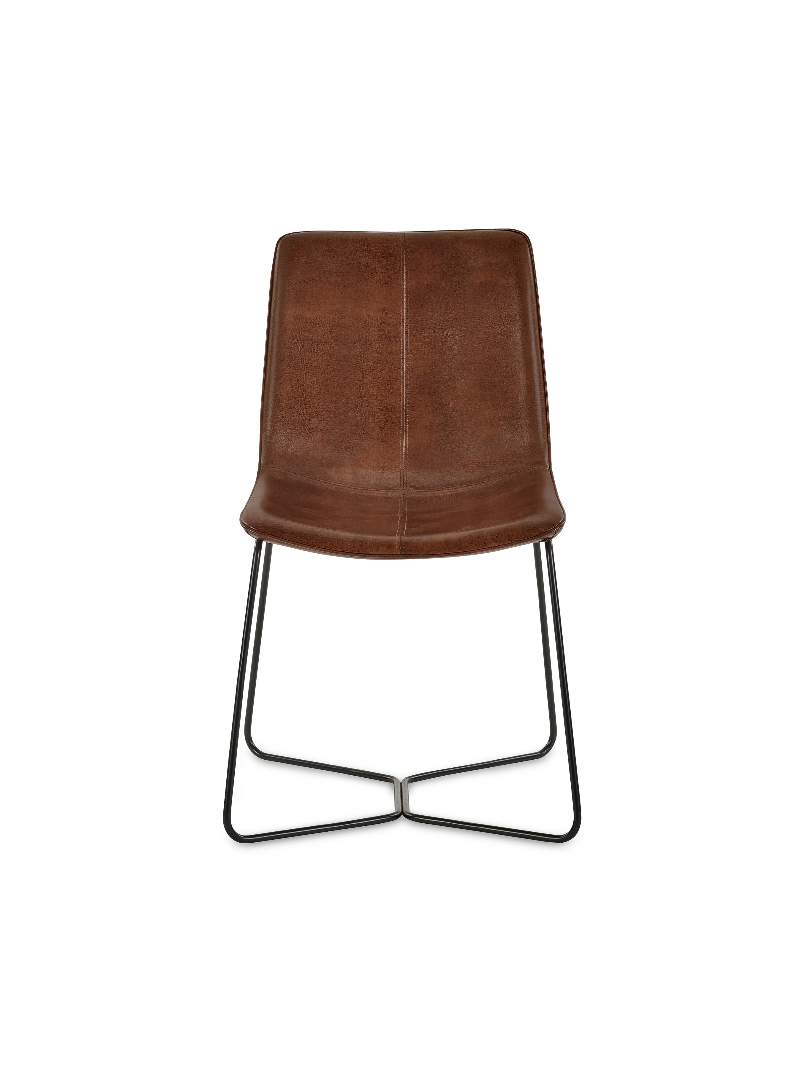 Joren Tan Brown PU Leather Dining Chairs (Set of 2)