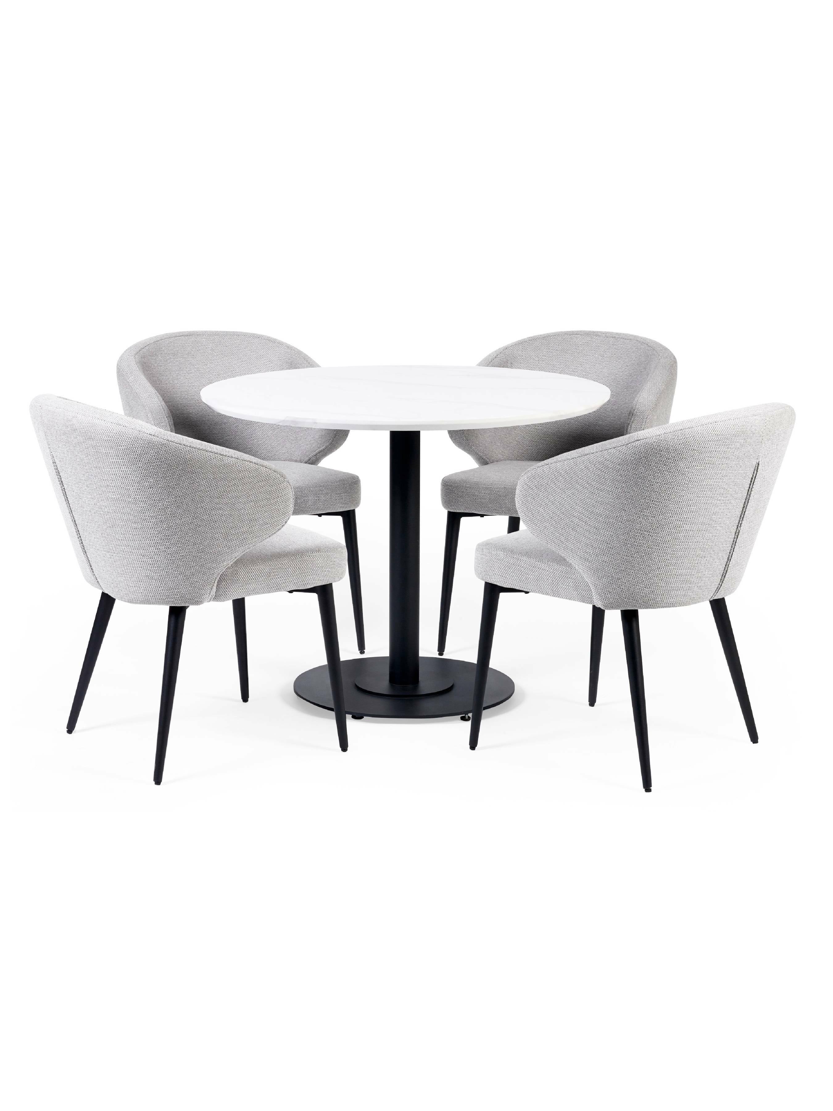 Luca 100cm Round Dining Table White