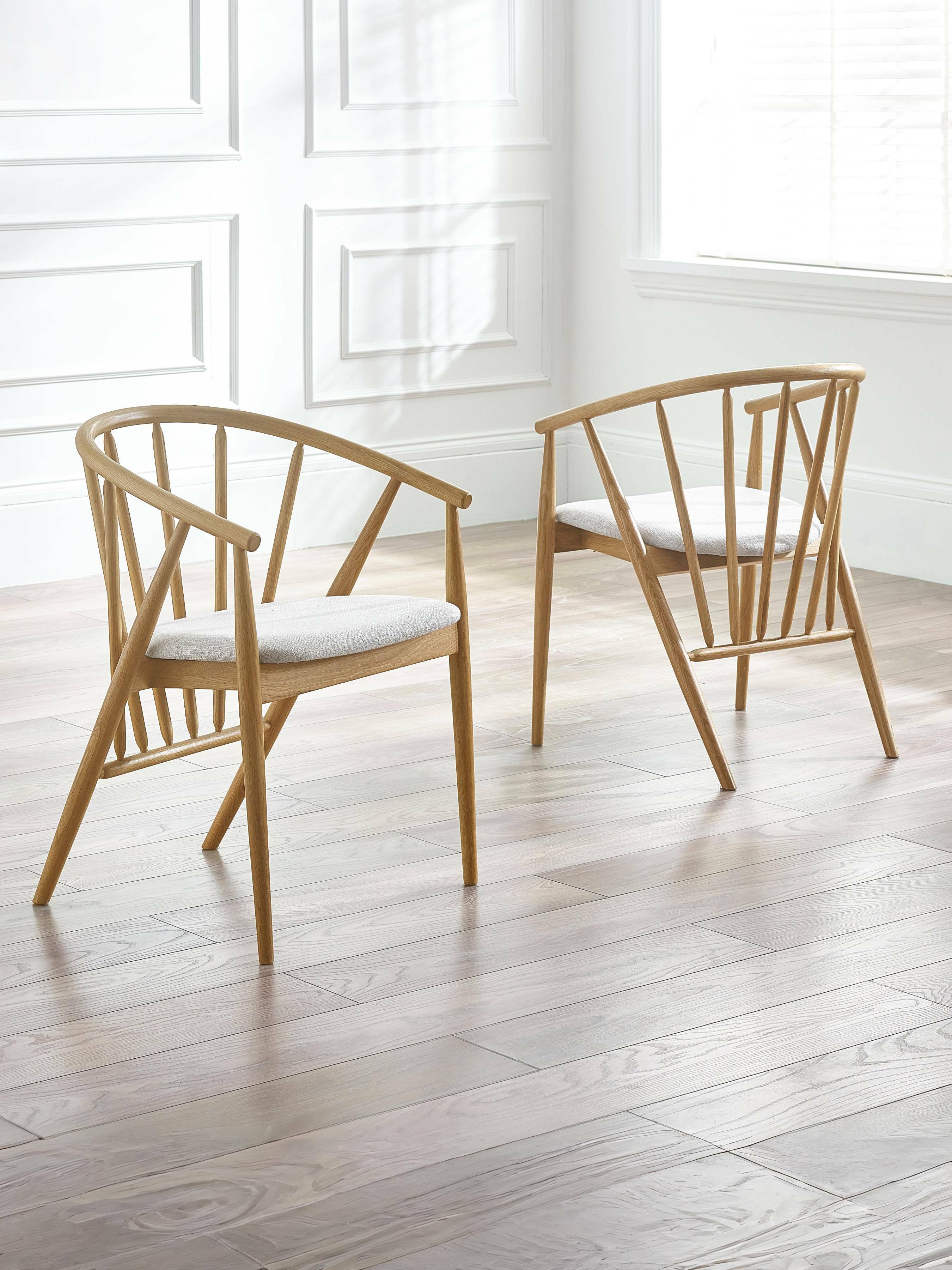 Rory Oak Curved Back Dining Chair