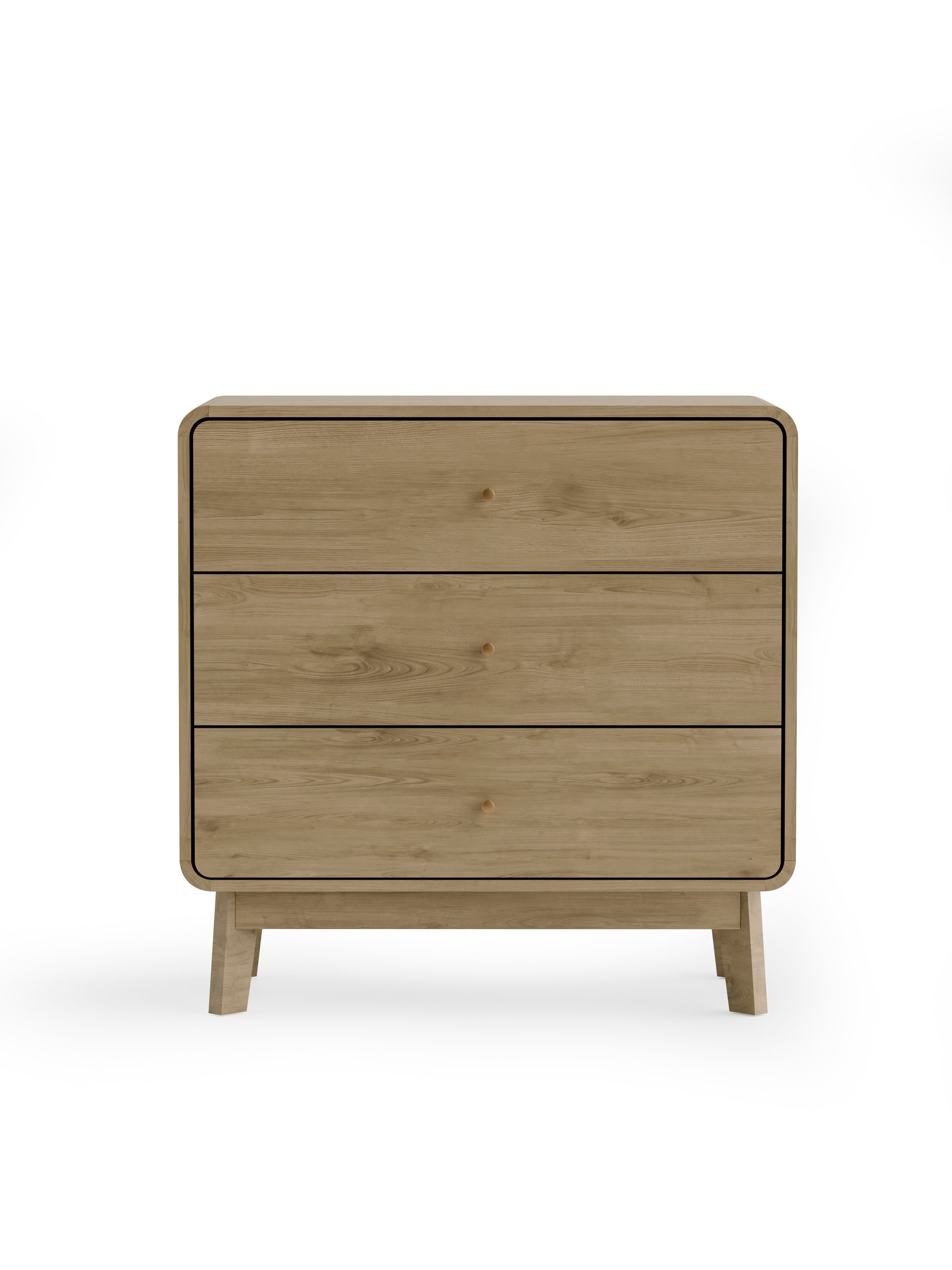 Ingrid 3 Drawer Chest Oak