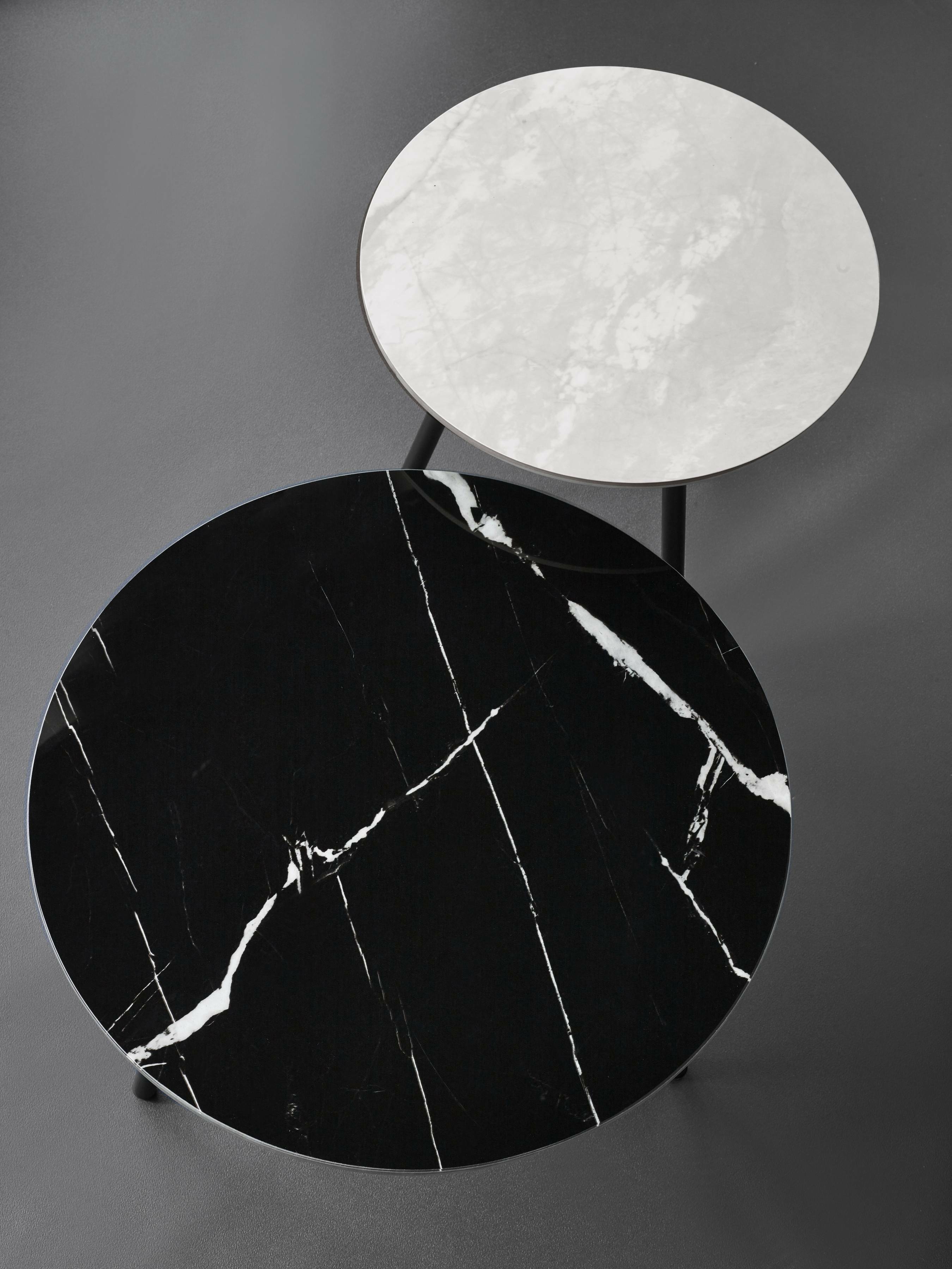 Casper Set of Side Tables Grey and Black