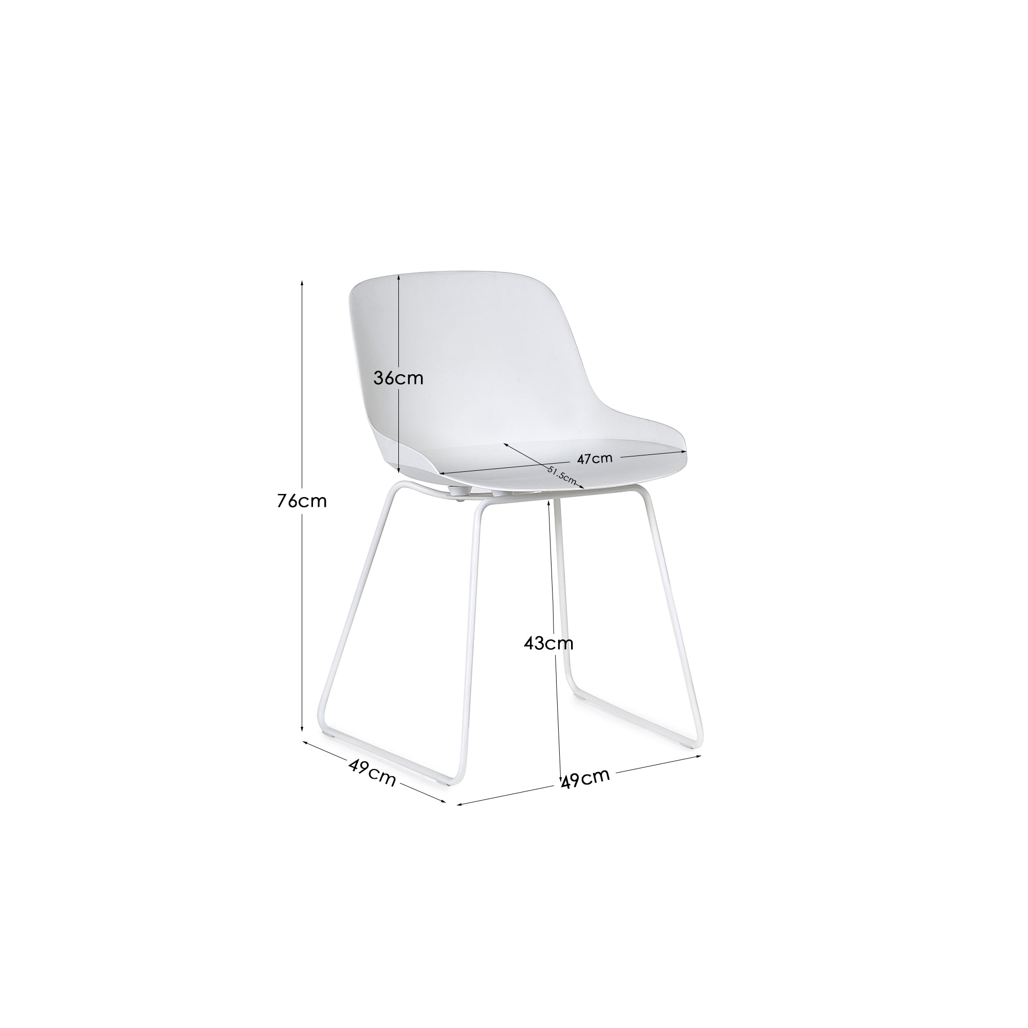 Rocco Chairs - White (Set of 2)