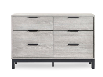 Bali 6 Drawer Wide Chest - Grey Oak