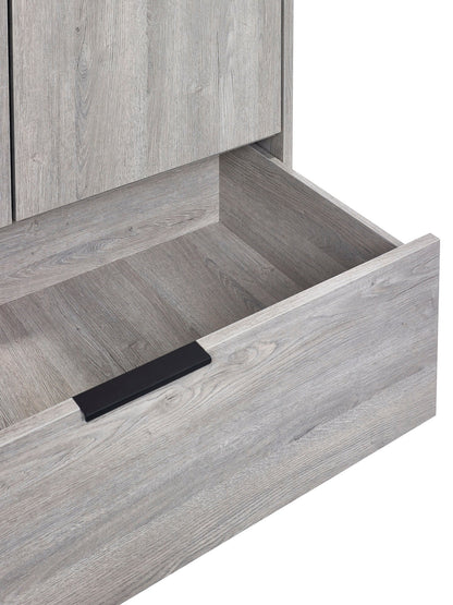 Bali 2 Door 1 Drawer Wardrobe - Grey Oak